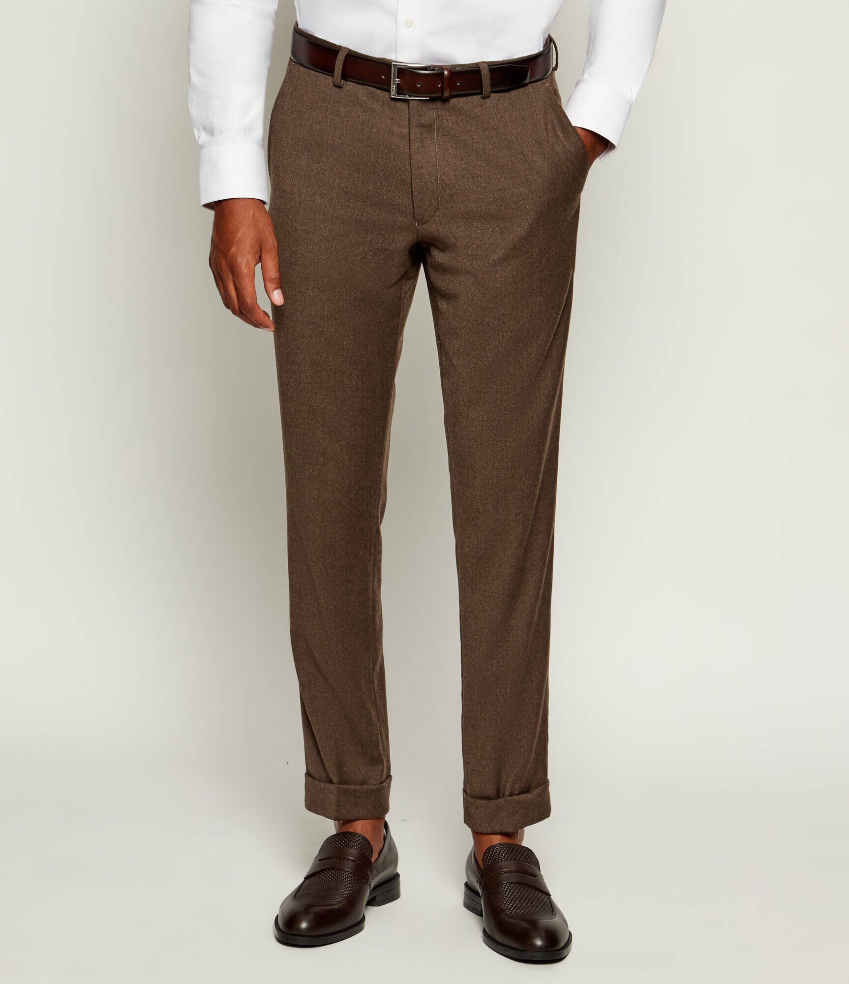 Oscar Jacobson De lână pantaloni | Slim Fit