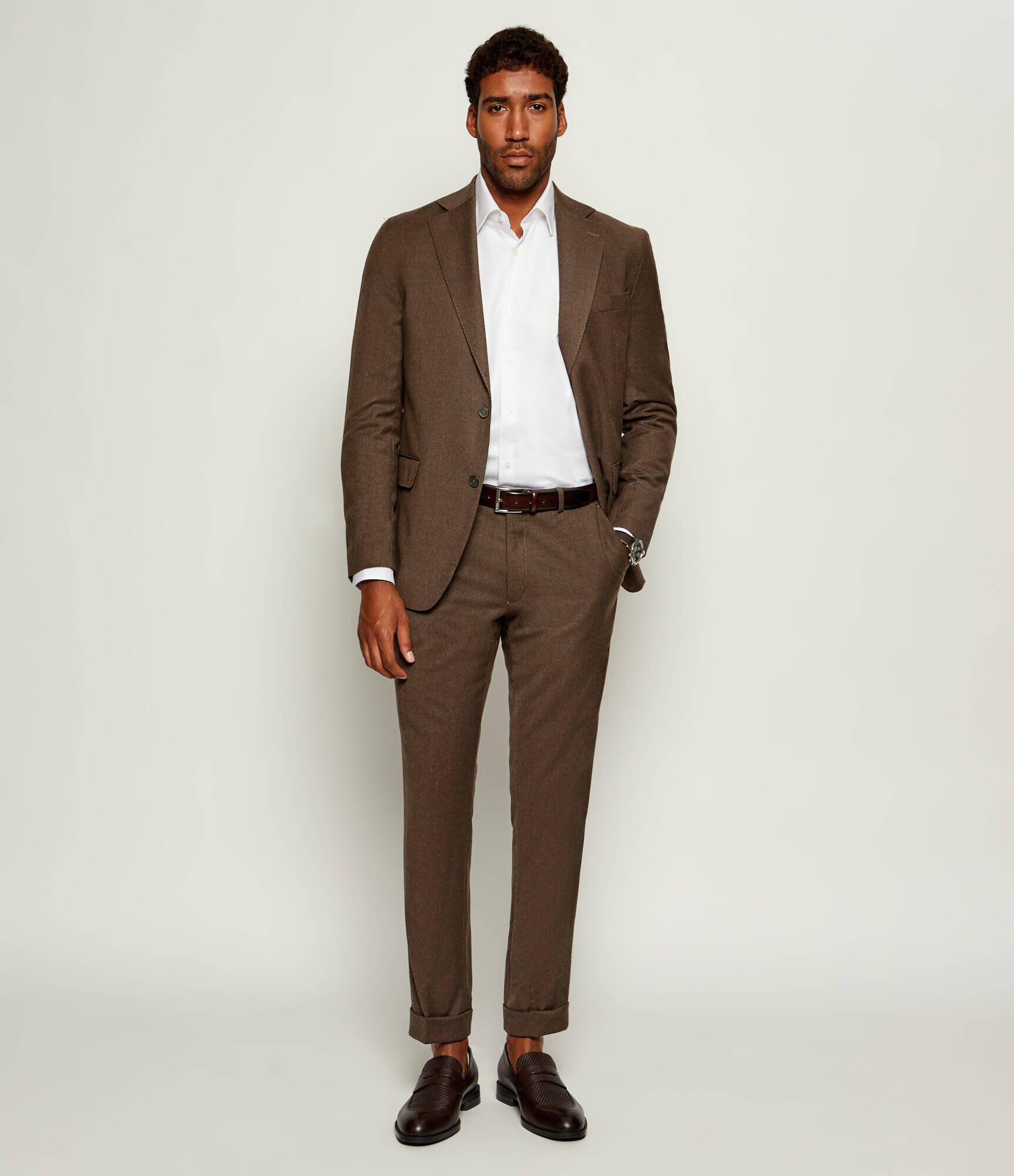 Oscar Jacobson De lână pantaloni | Slim Fit