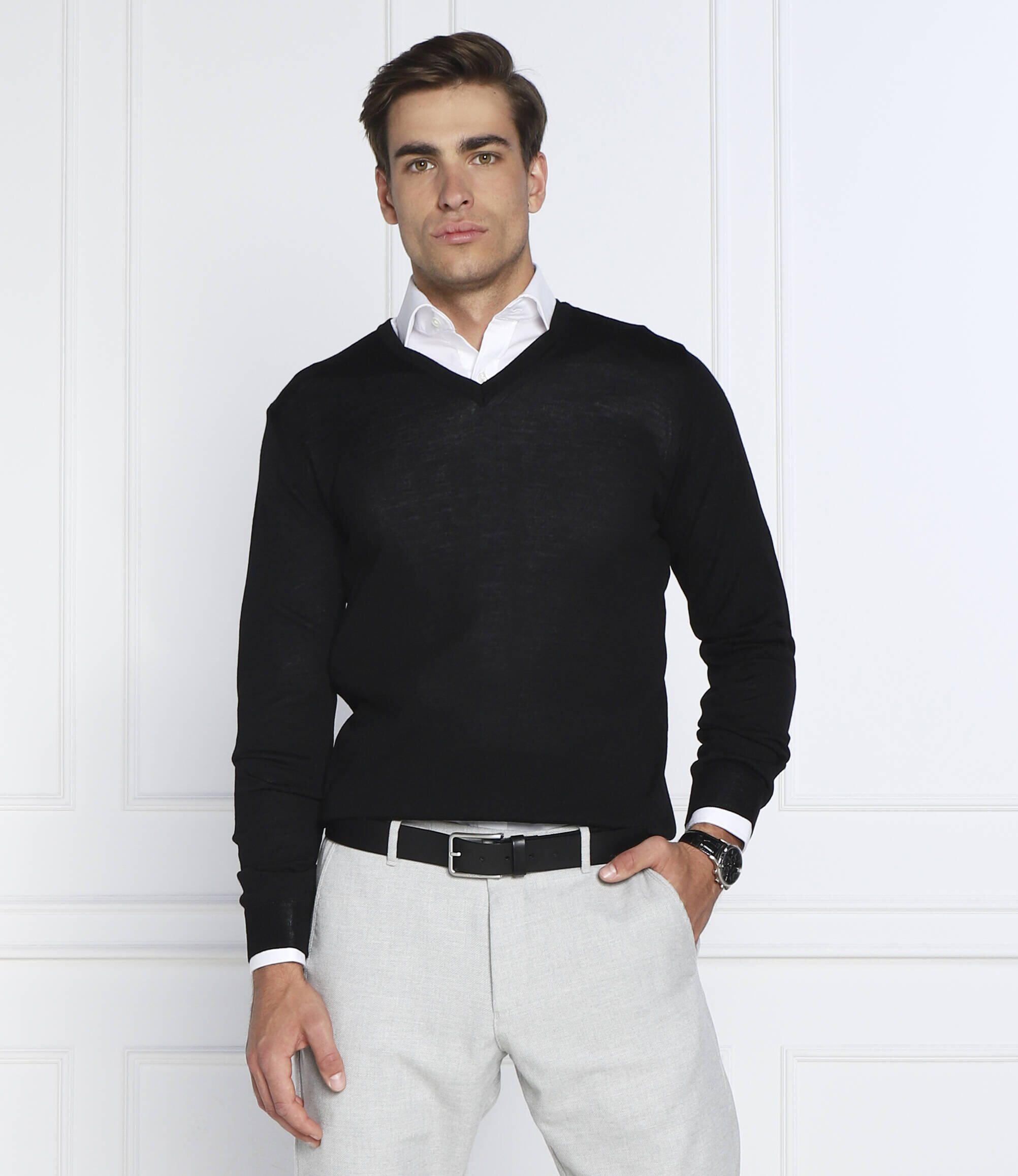 Oscar Jacobson de lână pulover | regular fit