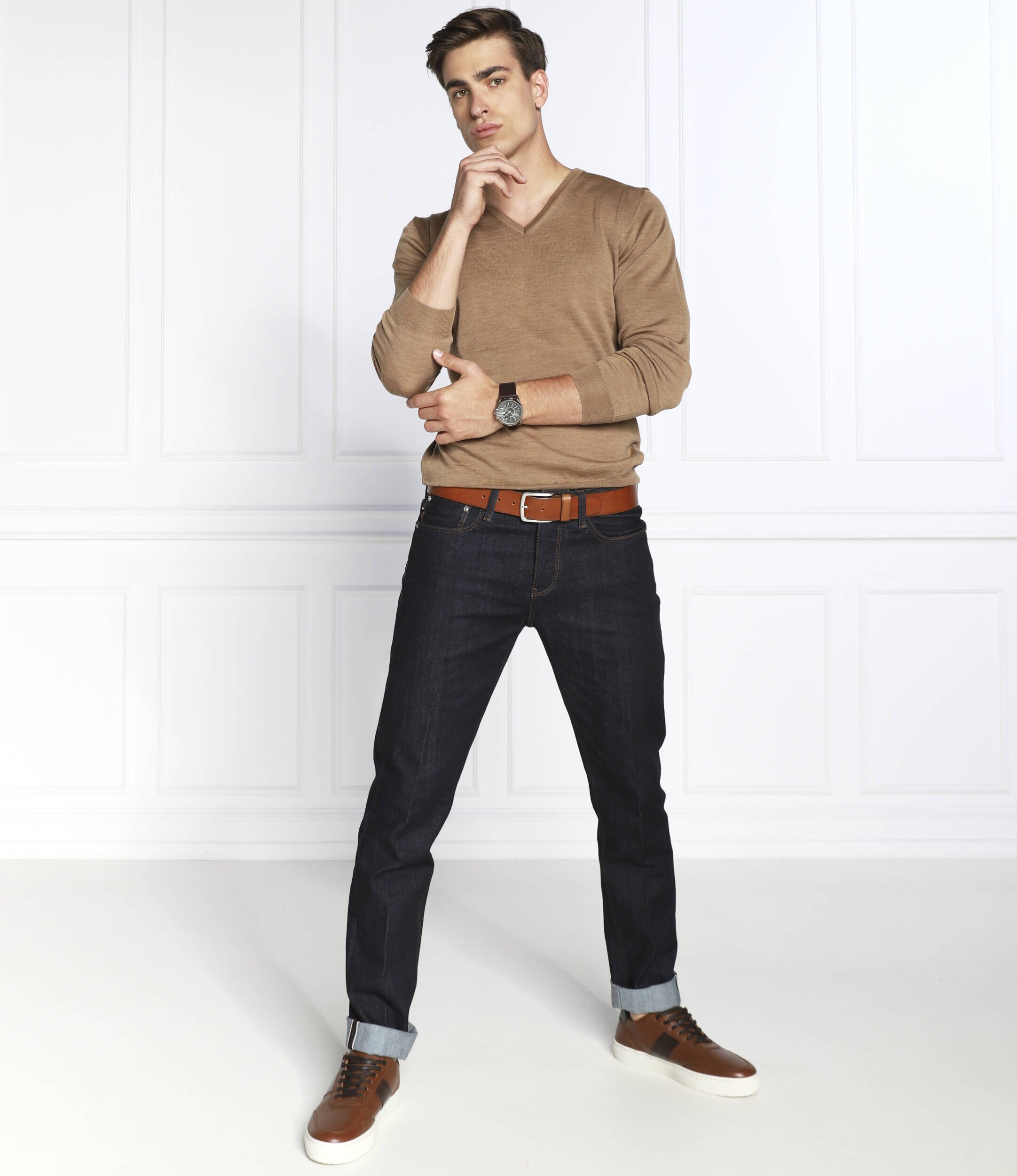 Oscar Jacobson de lână pulover | regular fit