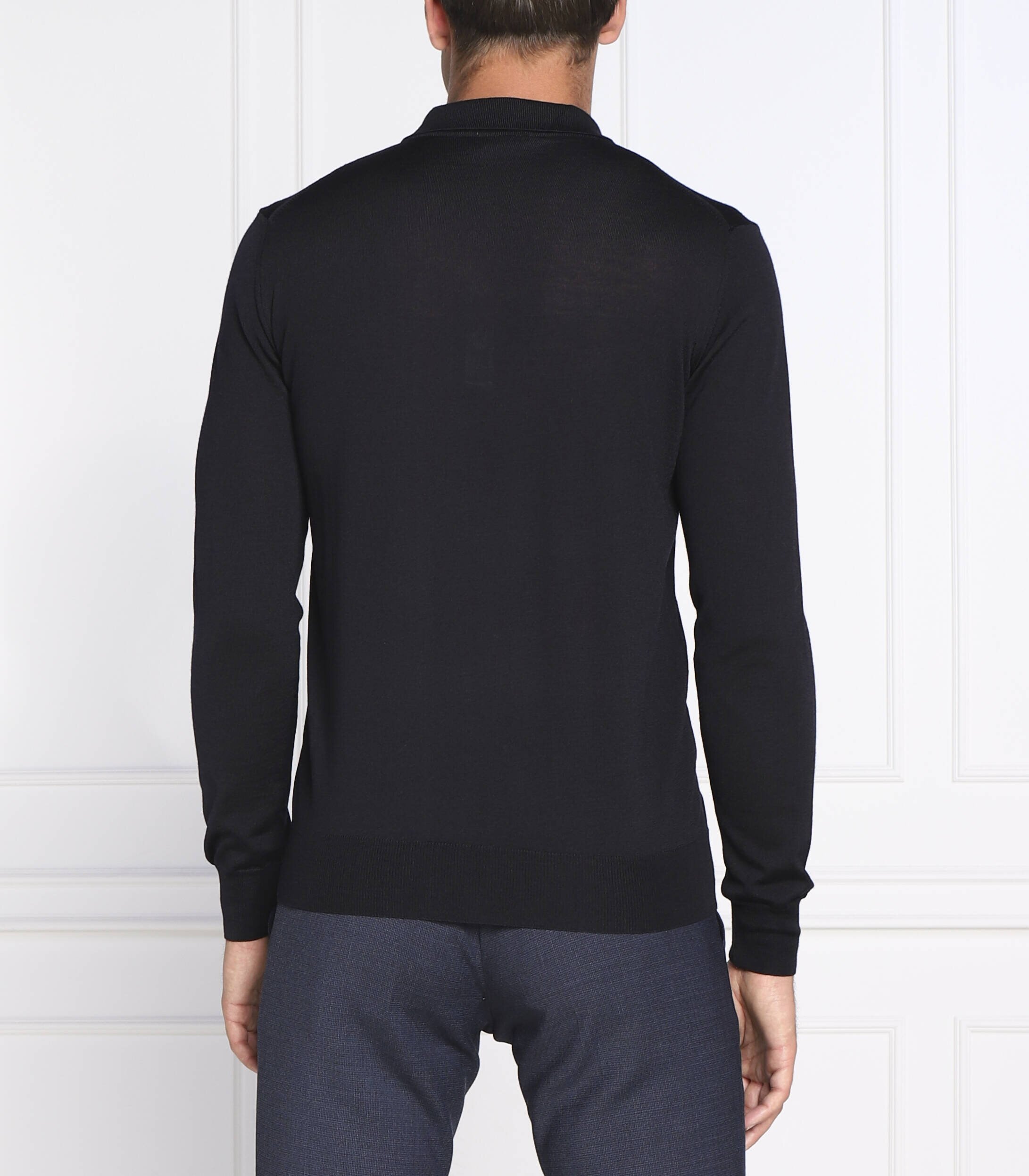Oscar Jacobson de lână pulover ruben poloshirt l-s | slim fit