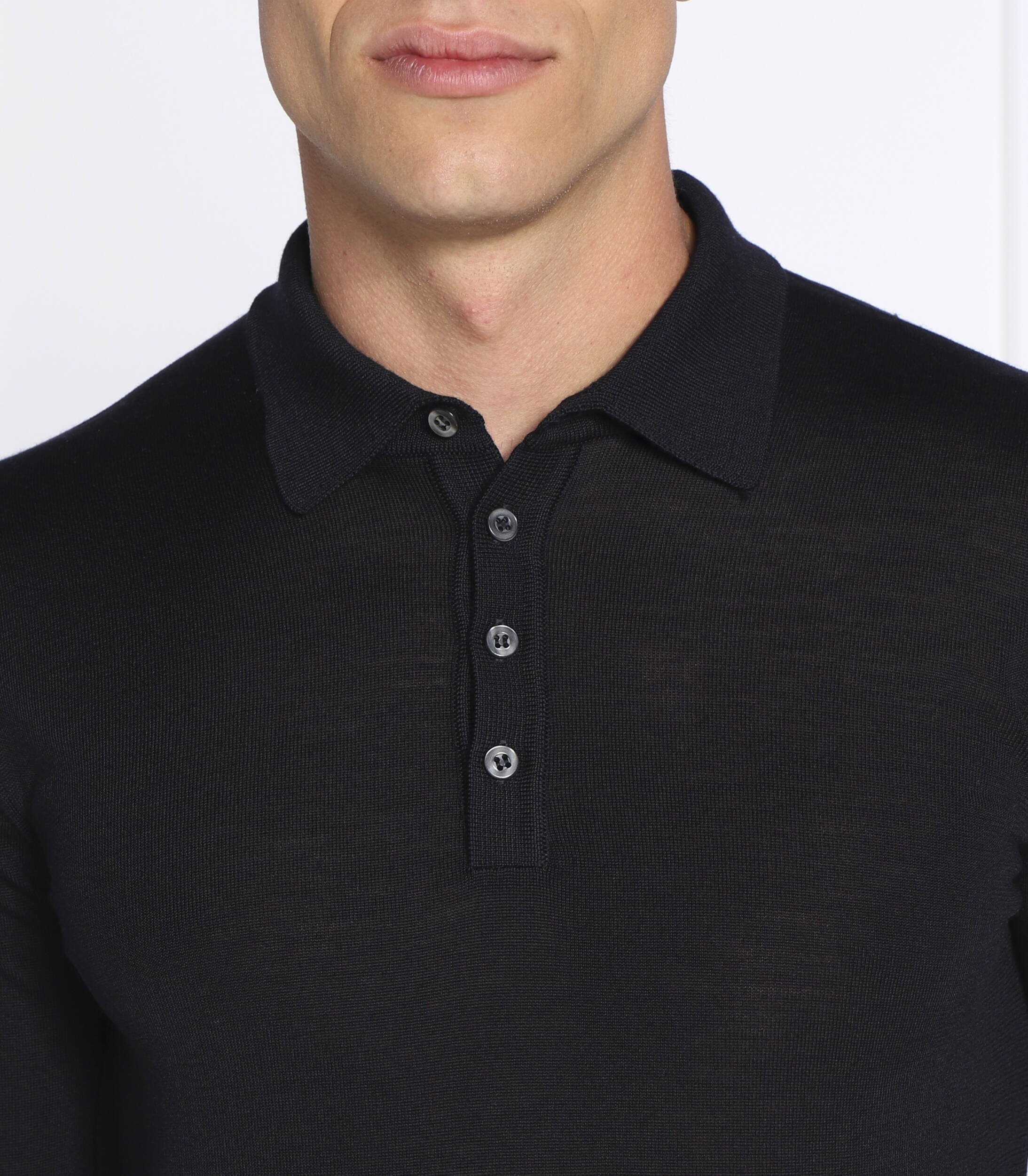 Oscar Jacobson de lână pulover ruben poloshirt l-s | slim fit