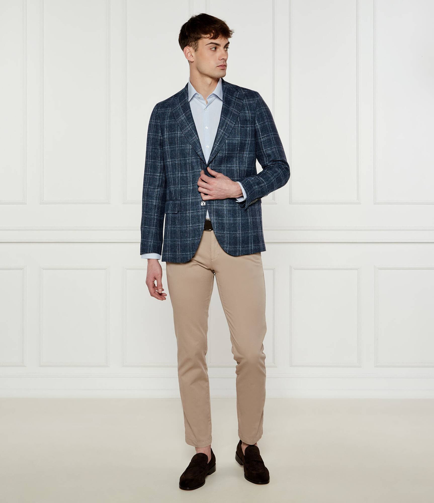 Oscar Jacobson De lână sacou Fogerty | Regular Fit | cu adaos de in