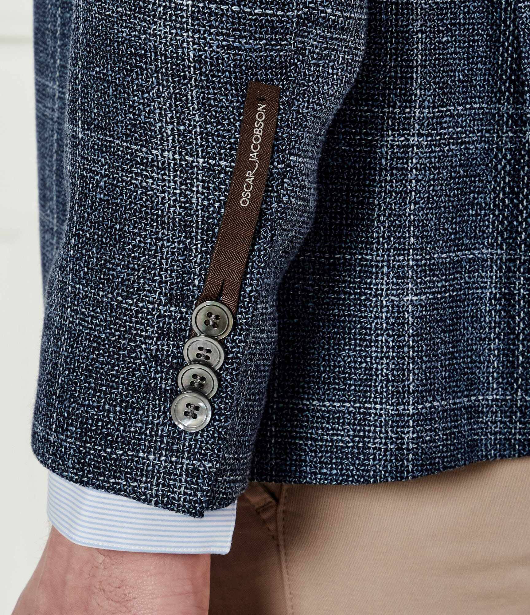 Oscar Jacobson De lână sacou Fogerty | Regular Fit | cu adaos de in