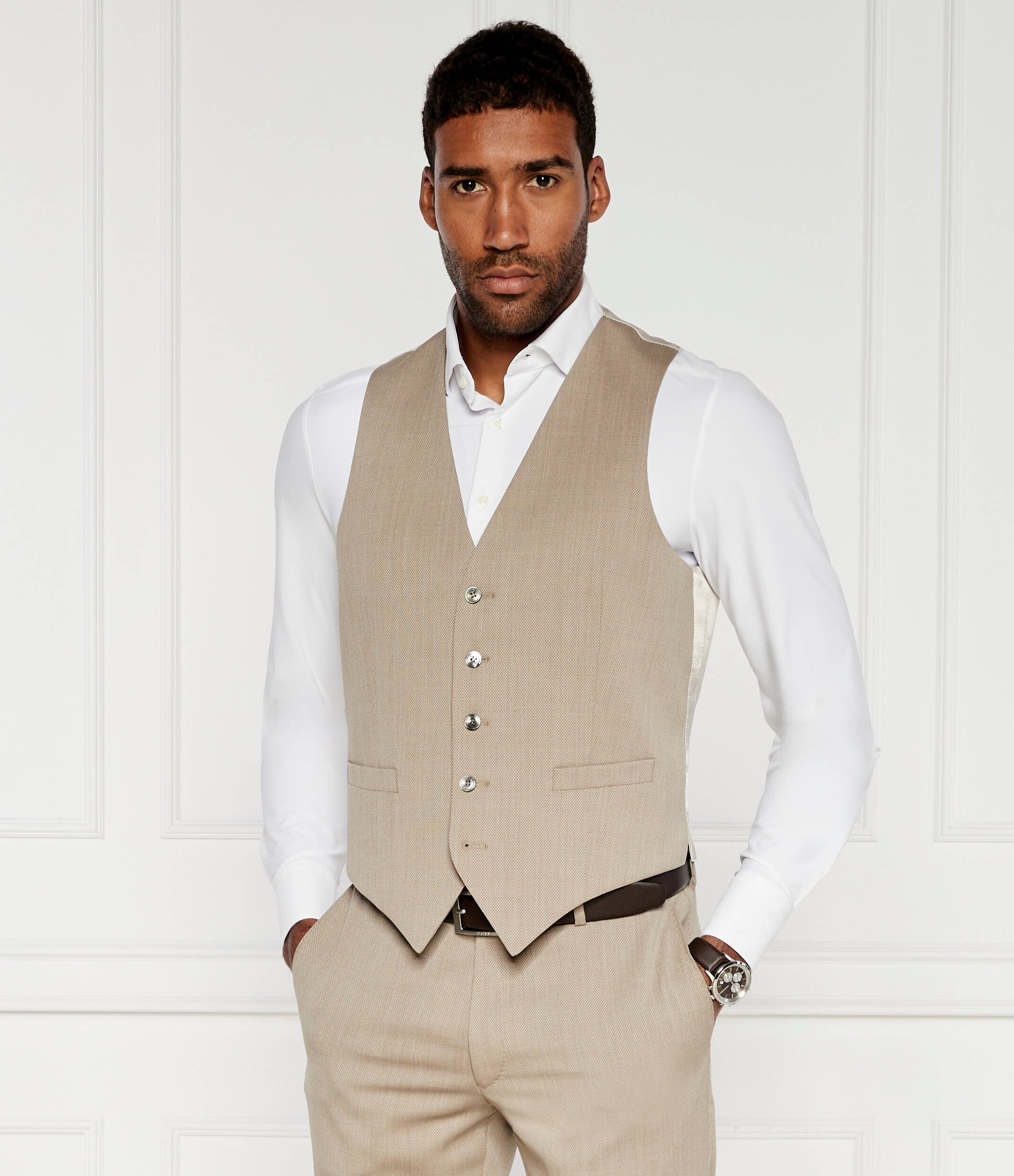 Oscar Jacobson De lână vestă Carlo | Slim Fit