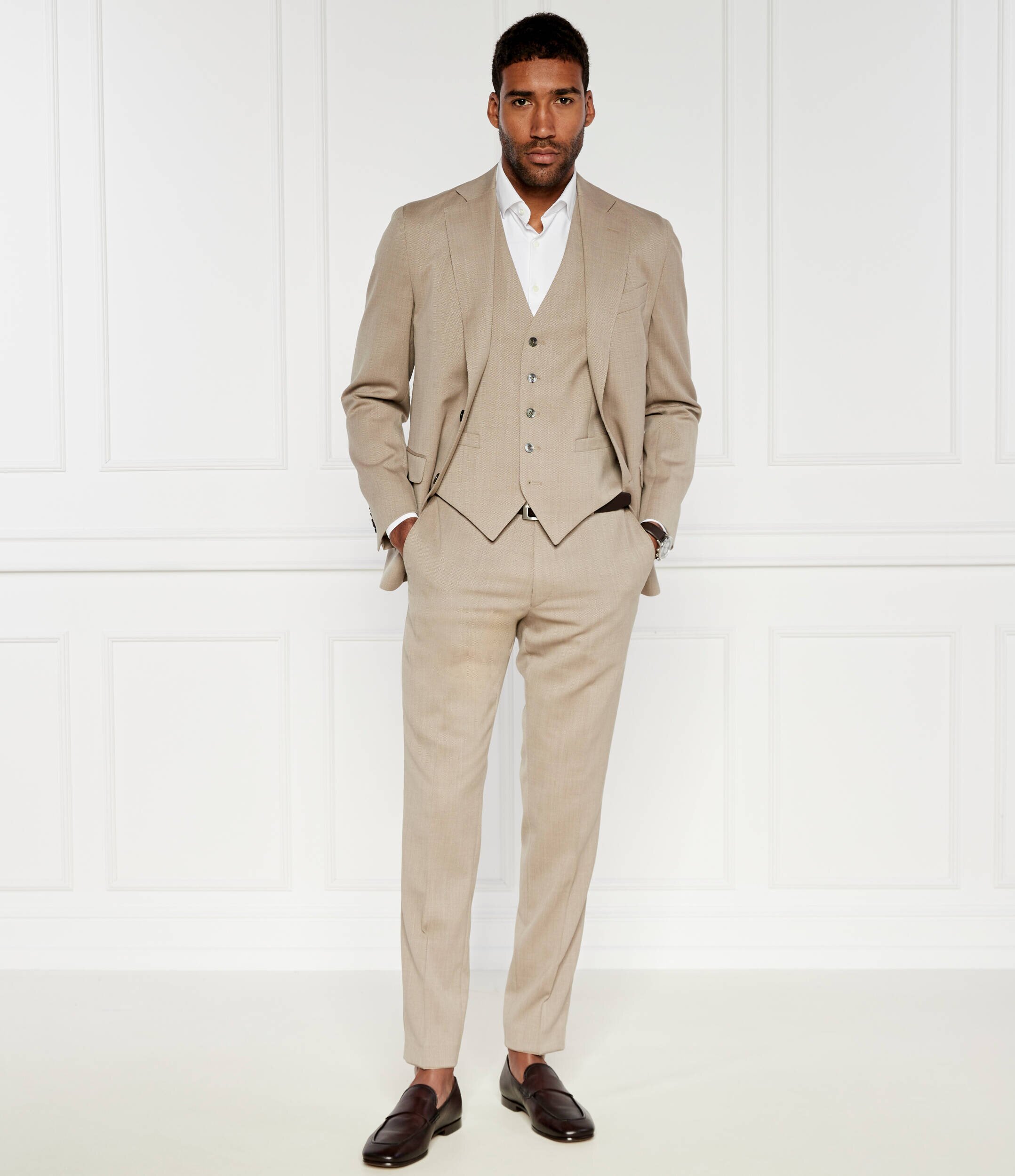 Oscar Jacobson De lână vestă Carlo | Slim Fit