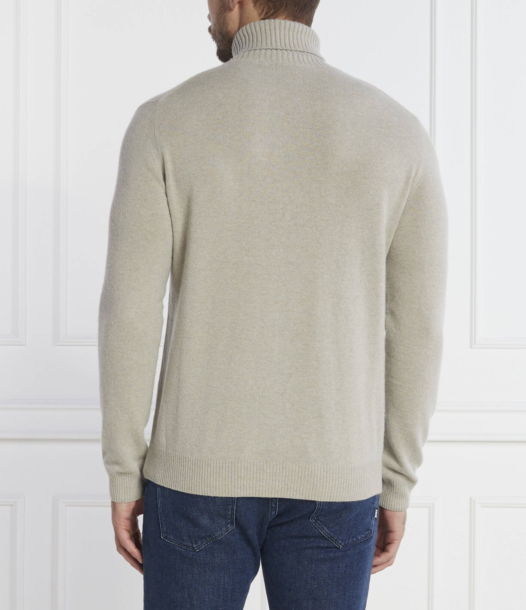 Oscar Jacobson Maletă Salim Rollneck | regular fit cu adaos de lână și cașmir