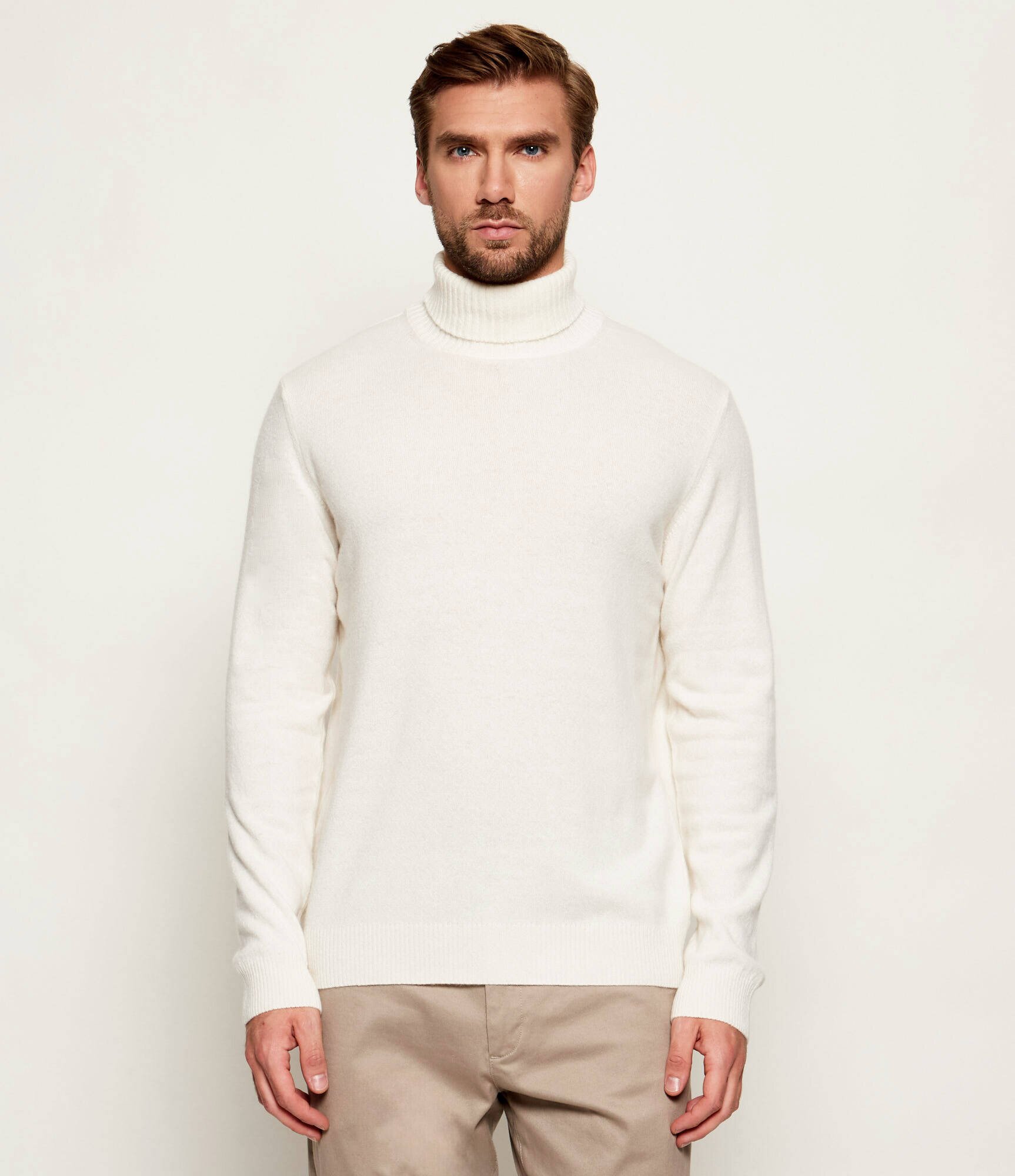 Oscar Jacobson Maletă Salim Rollneck | Regular Fit cu adaos de lână și cașmir