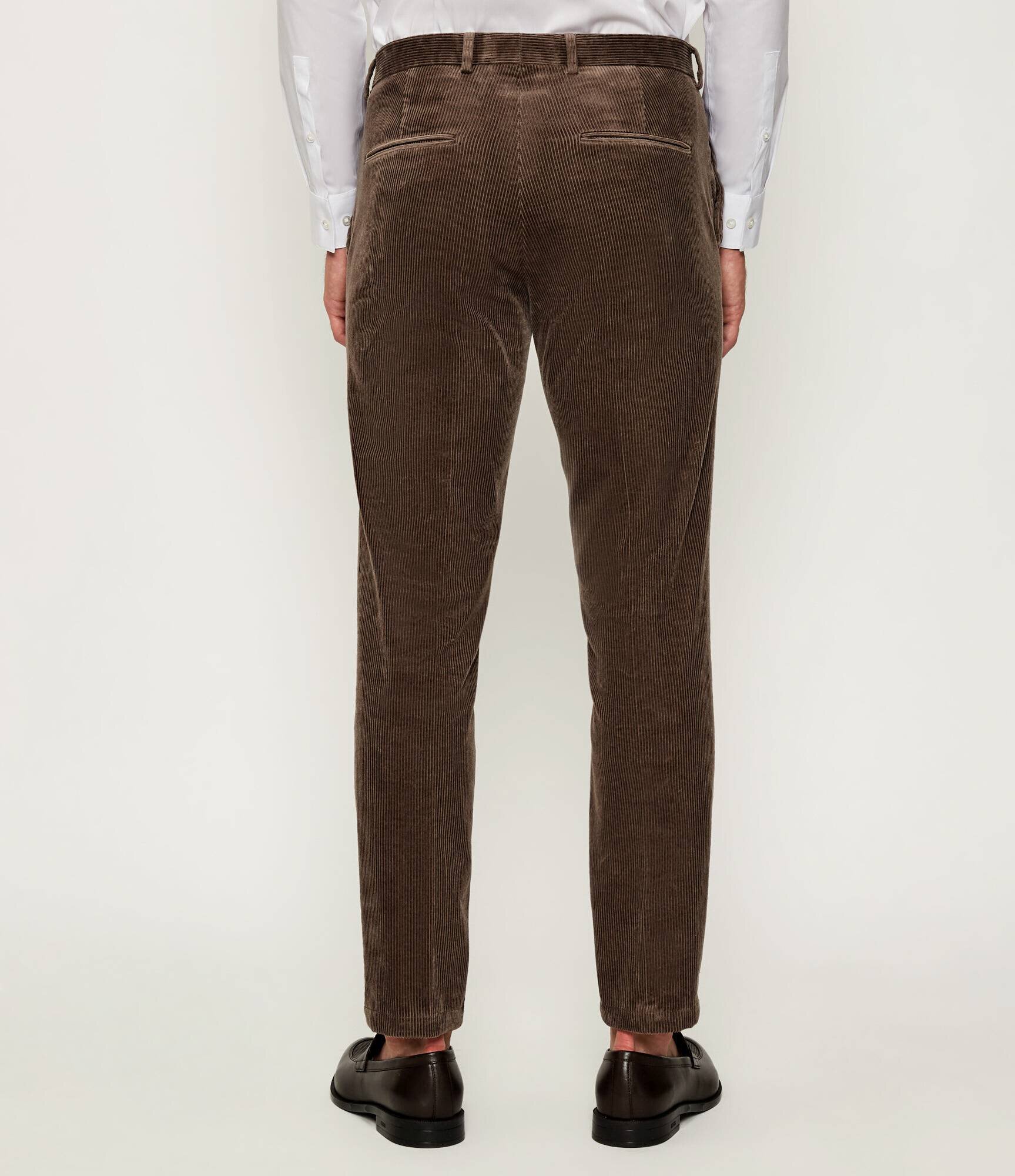 Oscar Jacobson Pantaloni Denz | Slim Fit | catifea reiată