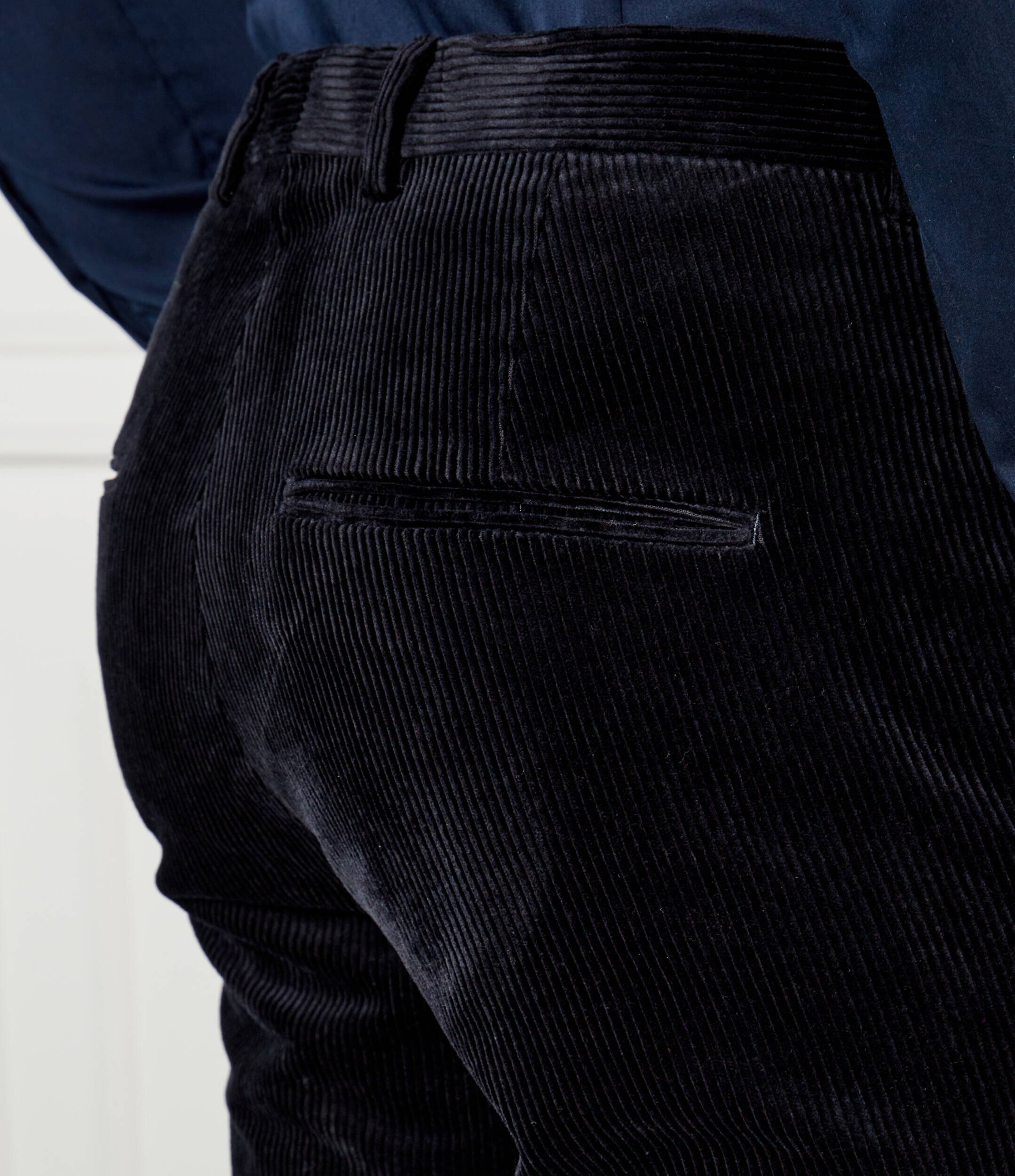 Oscar Jacobson Pantaloni Denz | Slim Fit | catifea reiată