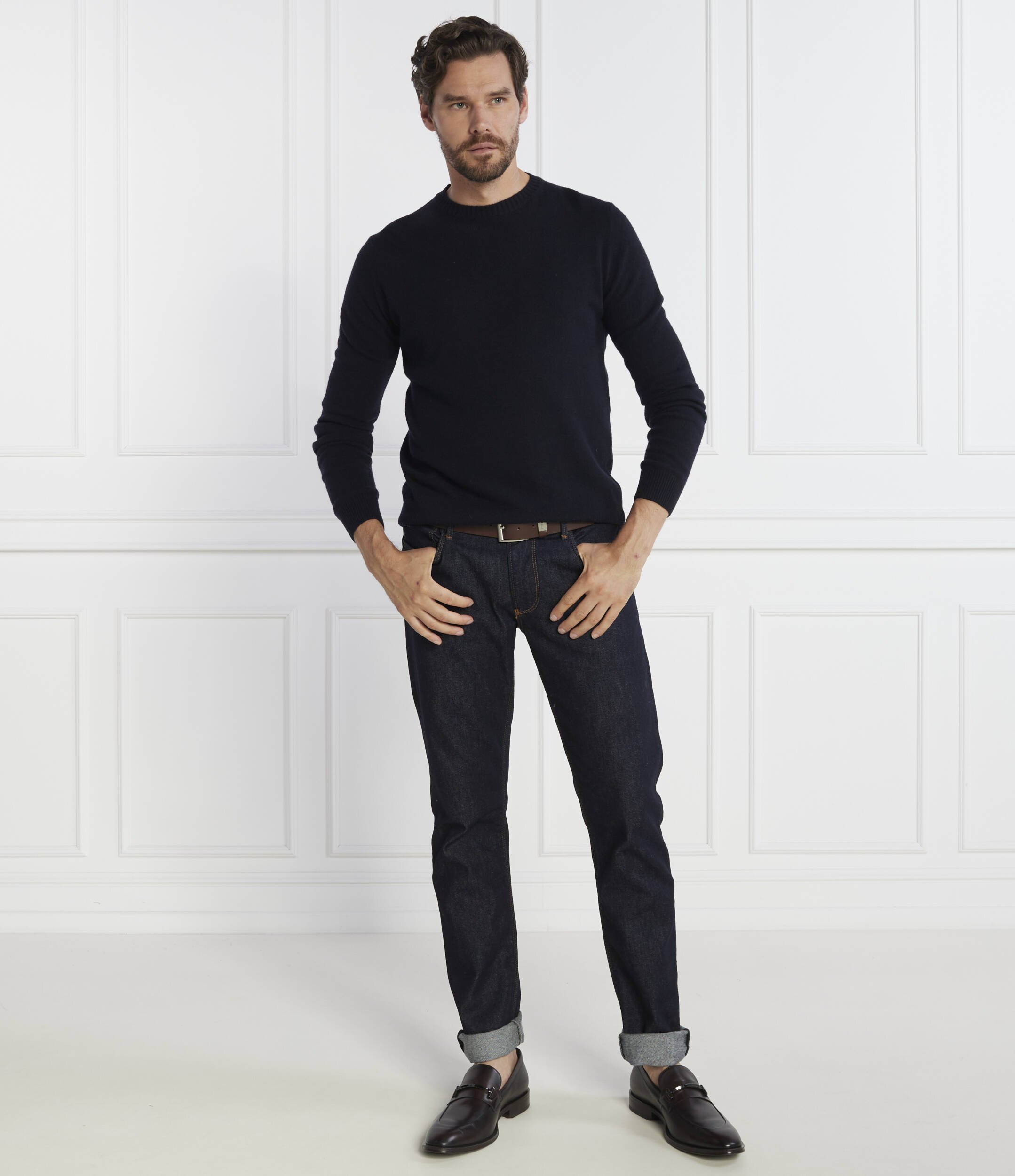 Oscar Jacobson Pulover Valter | Regular Fit cu adaos de lână și cașmir