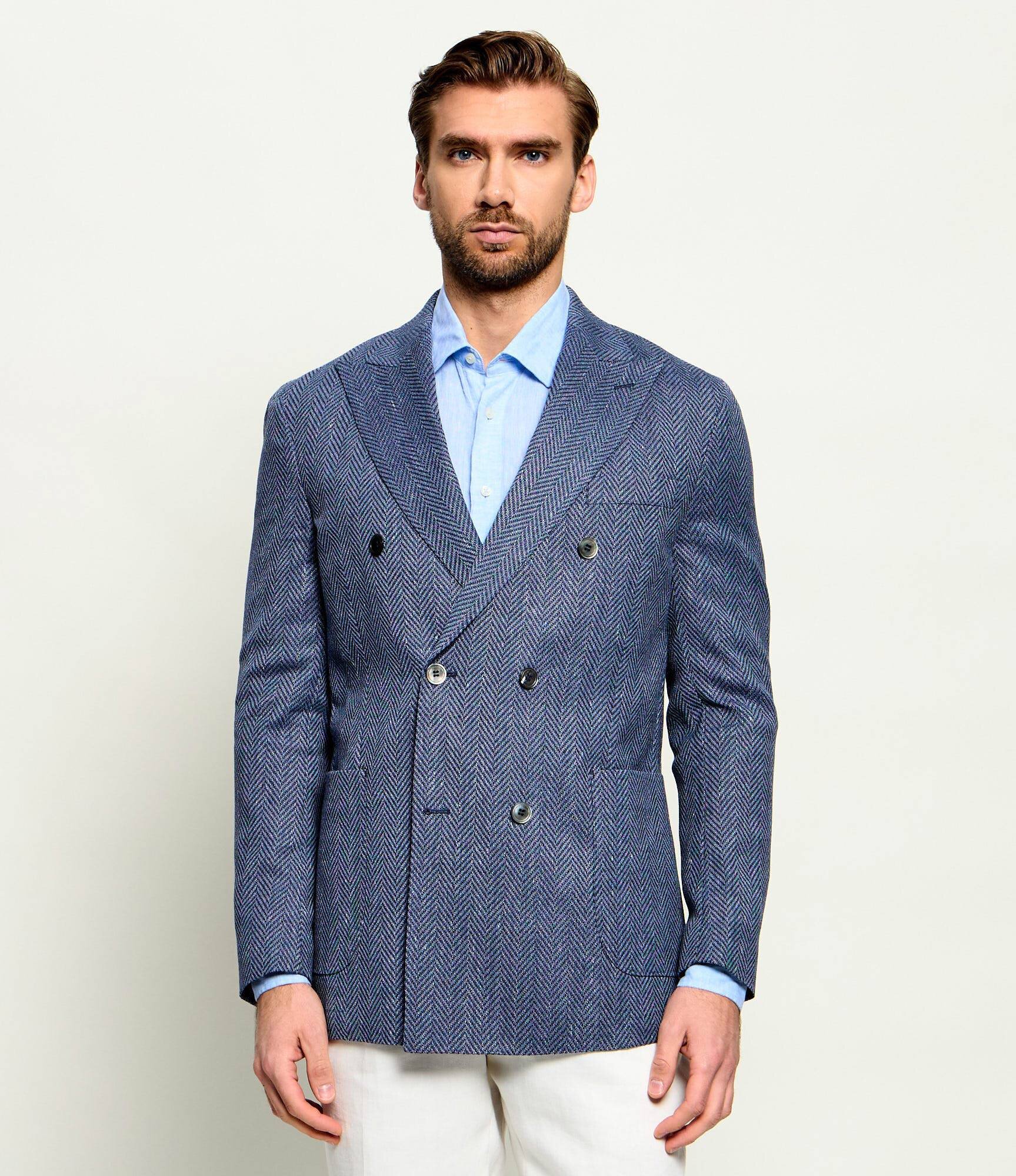 Oscar Jacobson Sacou Farris Patch | regular fit cu adaos de lână