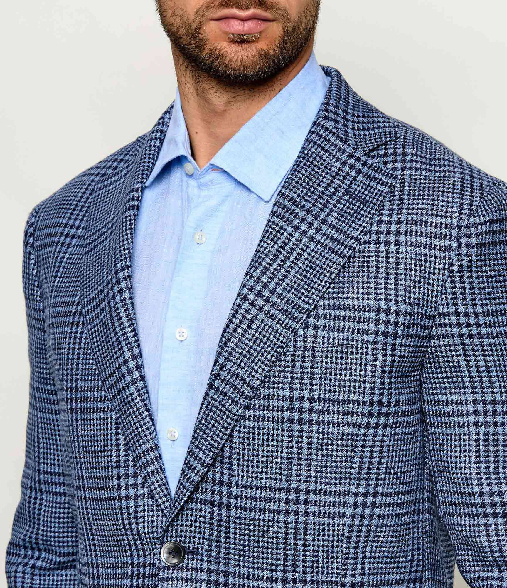 Oscar Jacobson Sacou Ferry Patch | Slim Fit cu adaos de lână