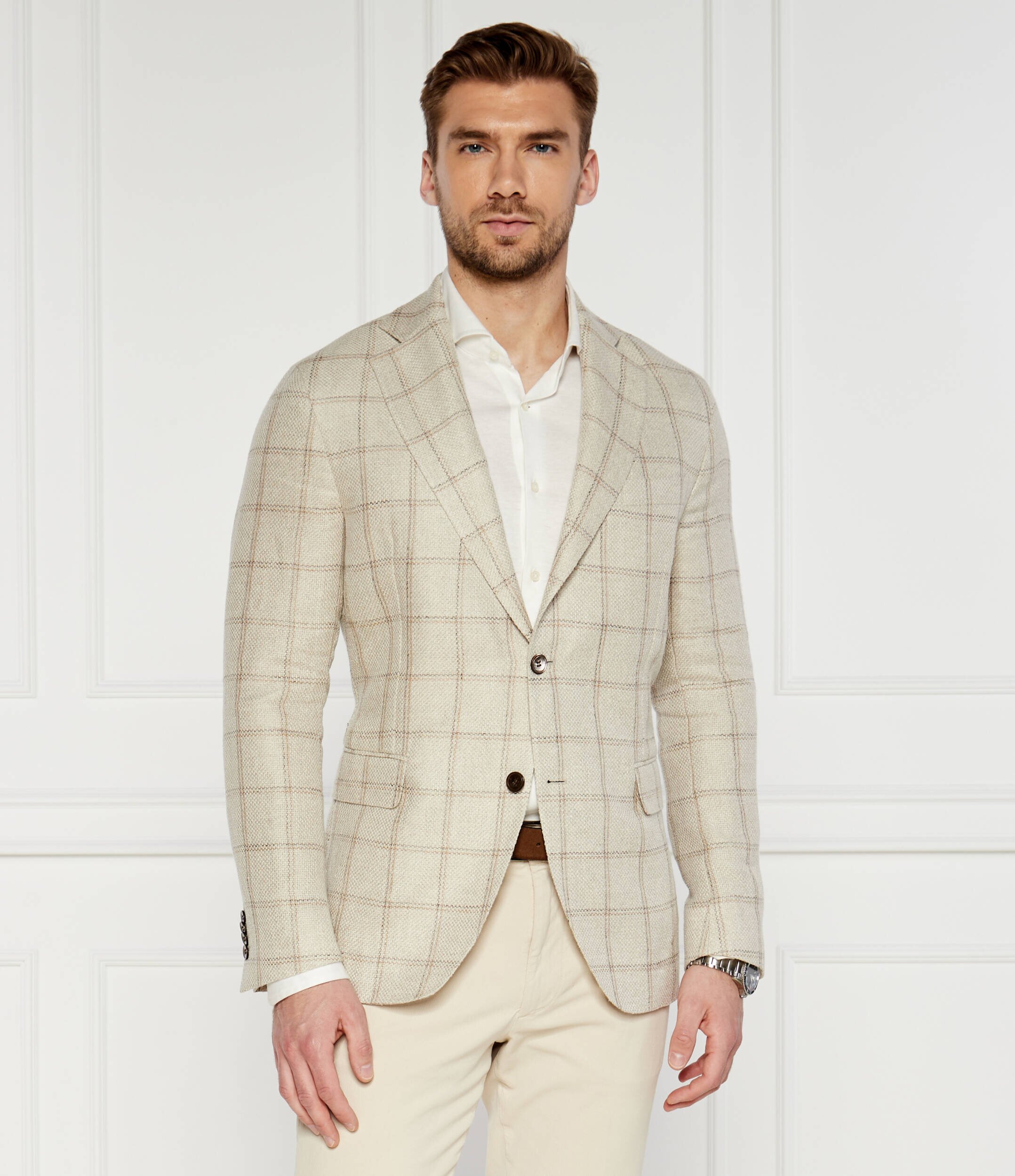 Oscar Jacobson Sacou Ferry Soft | Regular Fit | cu adaos de in