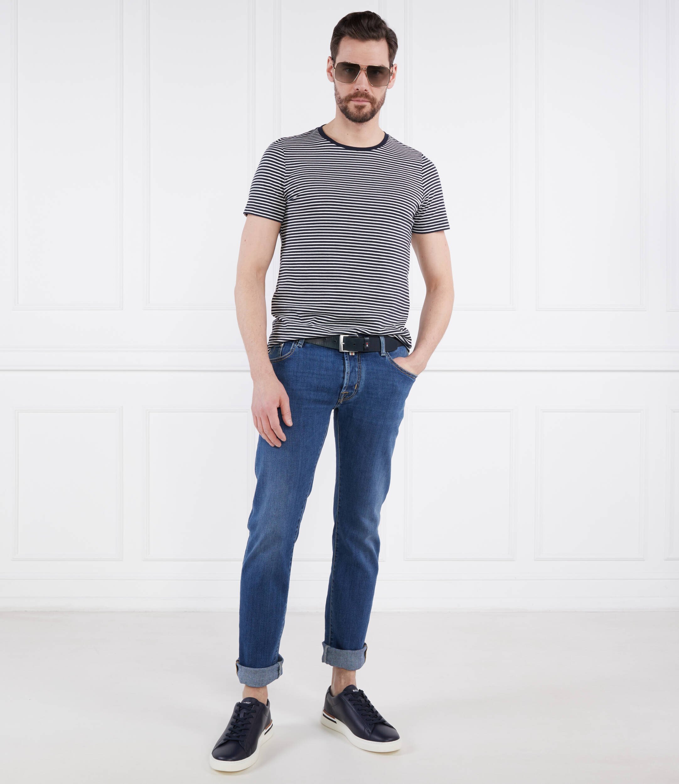 Oscar Jacobson Tricou Kyran Striped | Regular Fit