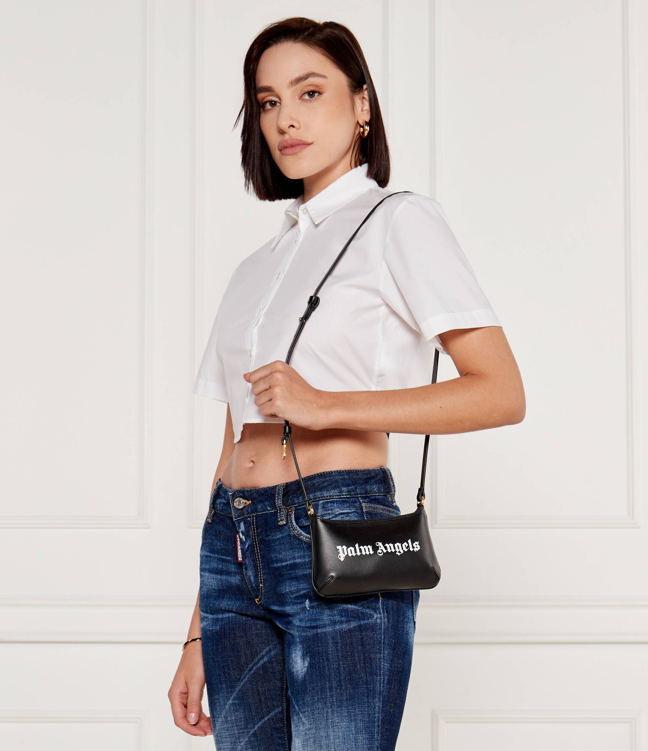 PALM ANGELS De piele geantă pe umăr Giorgina Mini