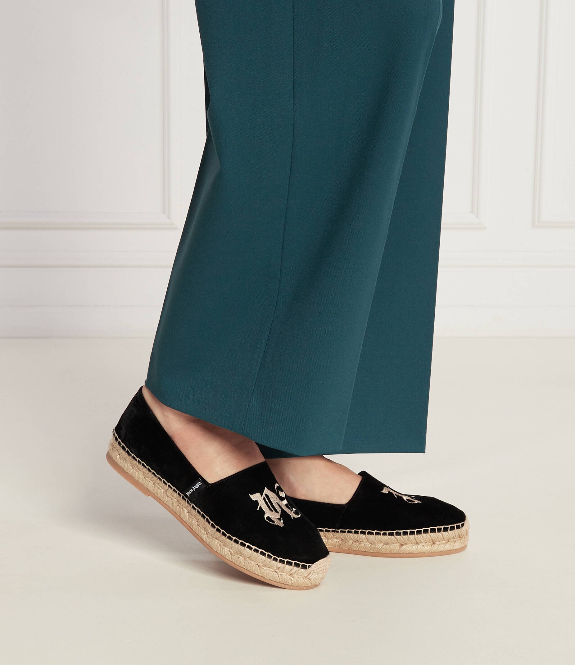 PALM ANGELS Espadrile cu adaos de piele