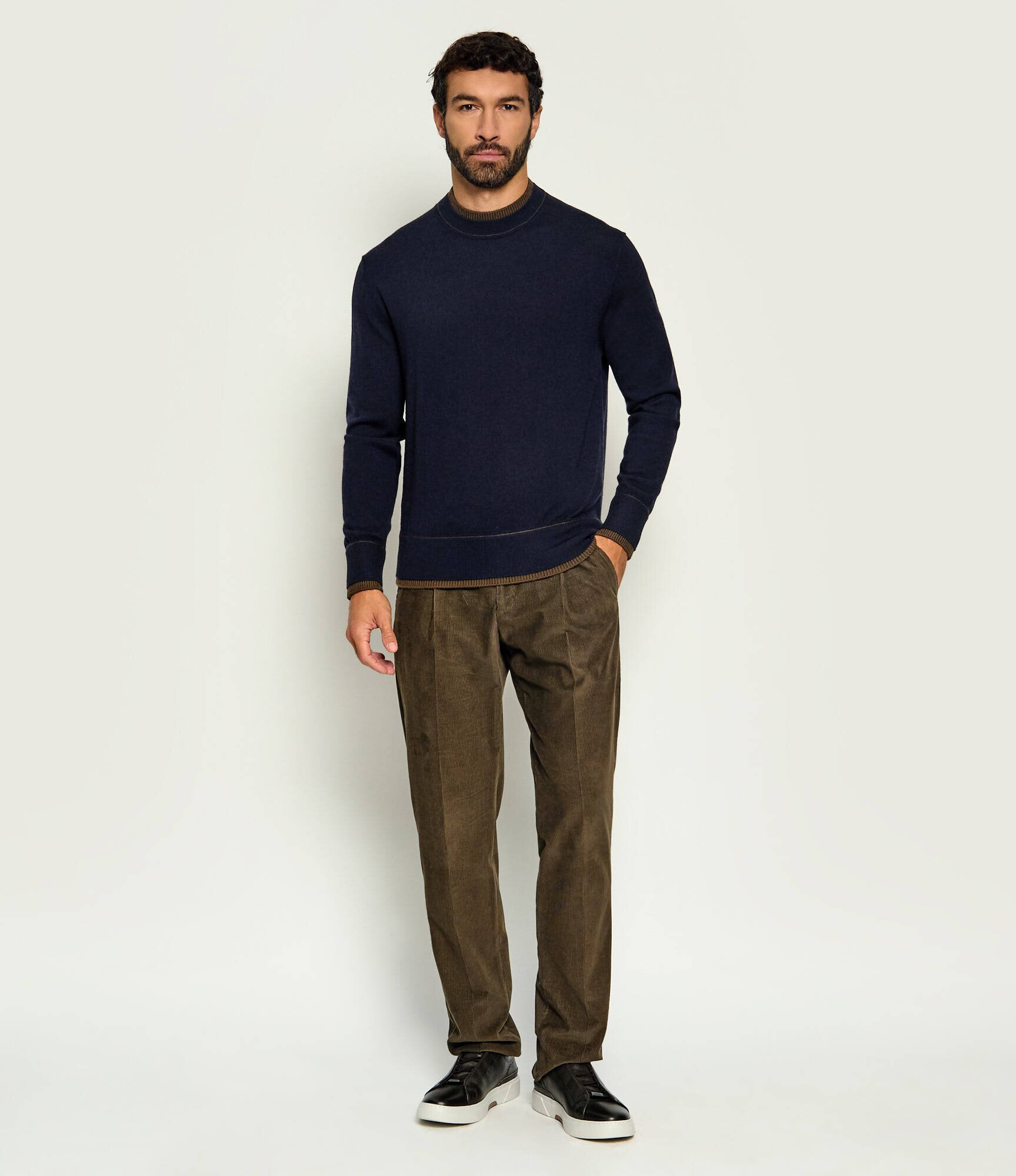 PAOLO PECORA De lână guler înalt | Slim Fit