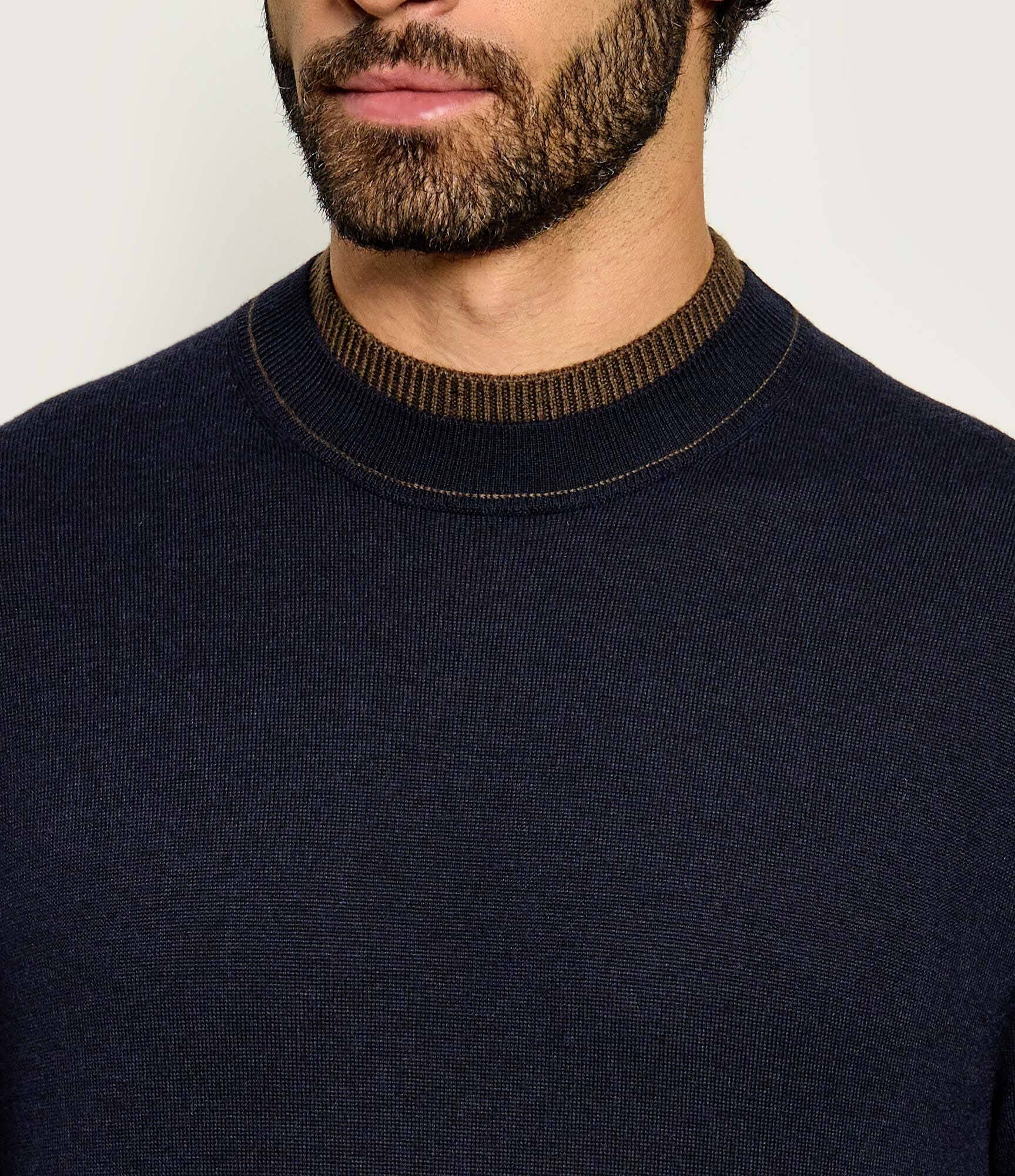 PAOLO PECORA De lână guler înalt | Slim Fit