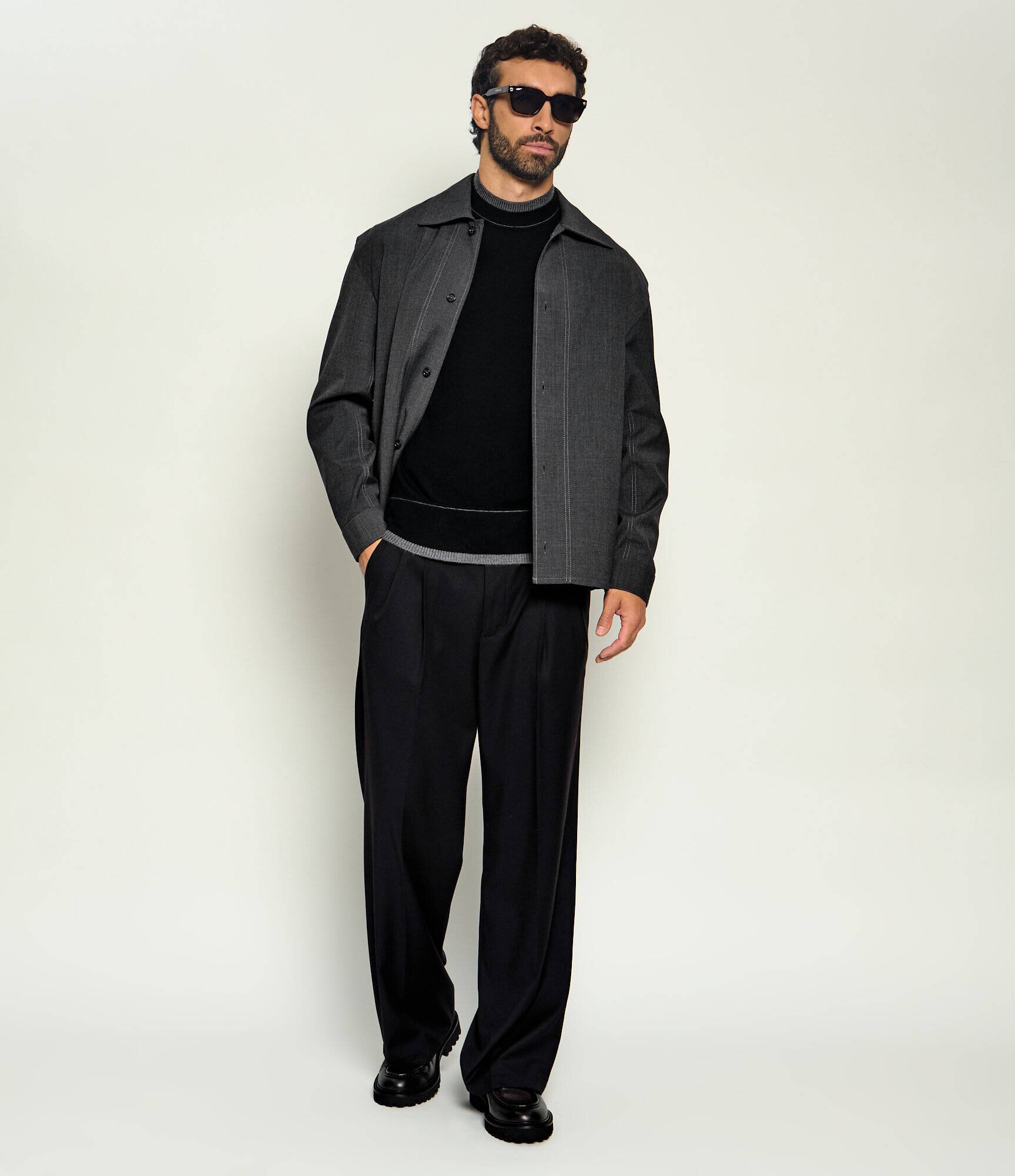 PAOLO PECORA De lână guler înalt | Slim Fit