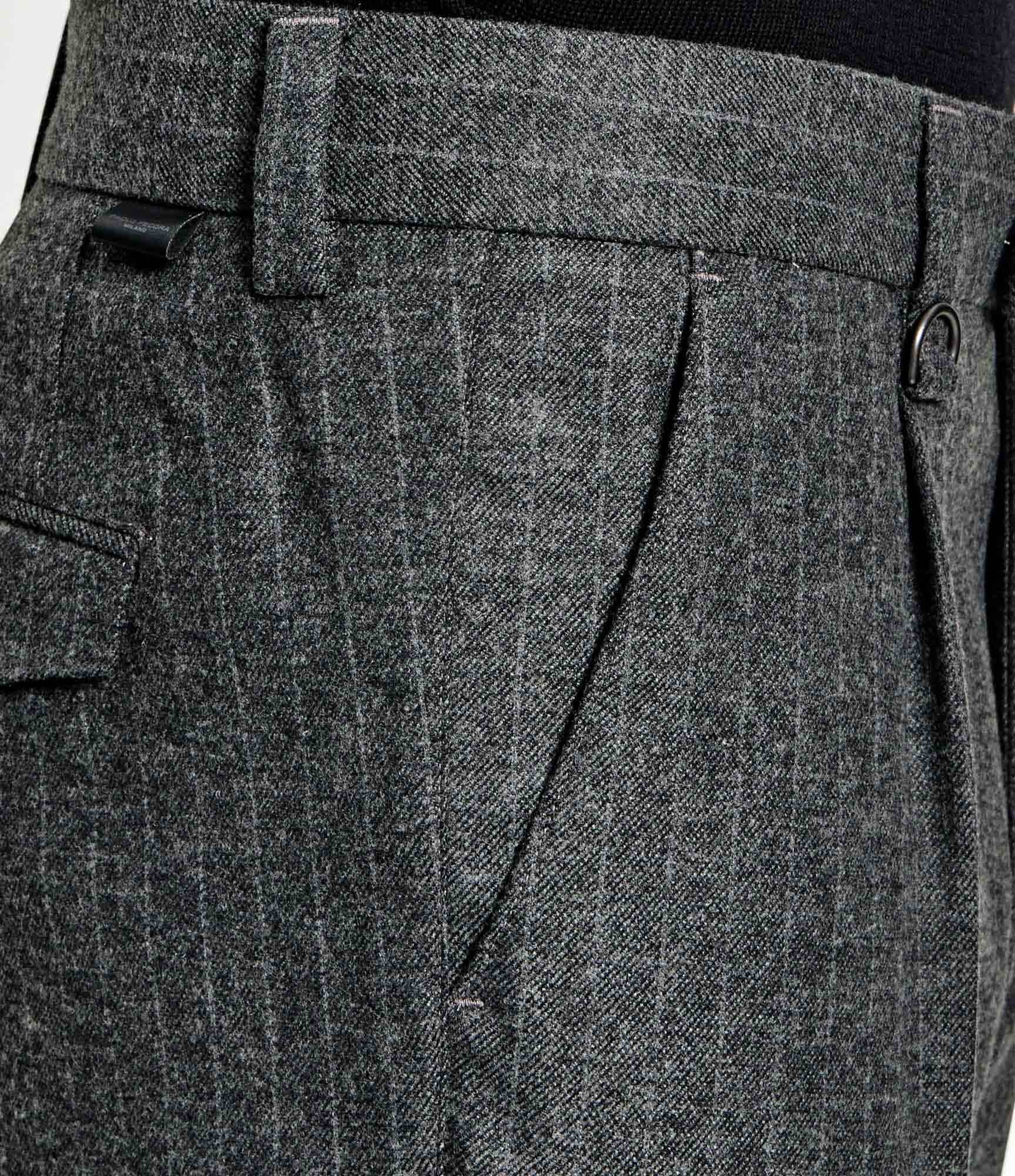 PAOLO PECORA Pantaloni | Tapered fit cu adaos de lână