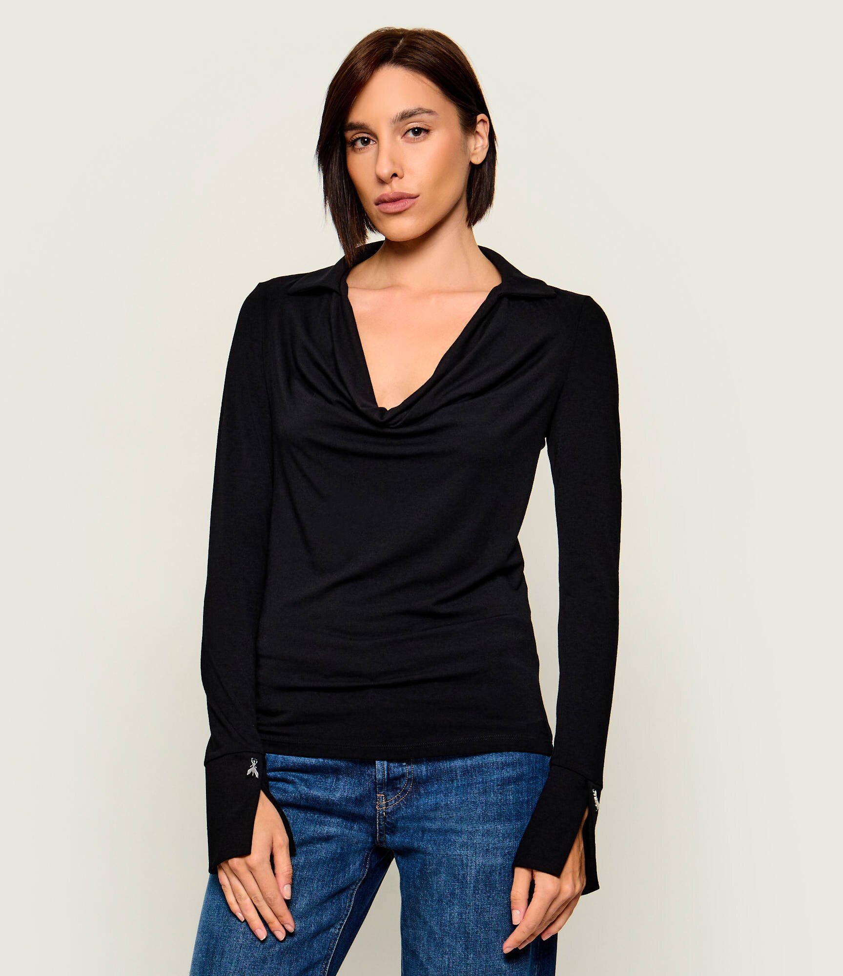 Patrizia Pepe Bluză | Slim Fit cu adaos de lână