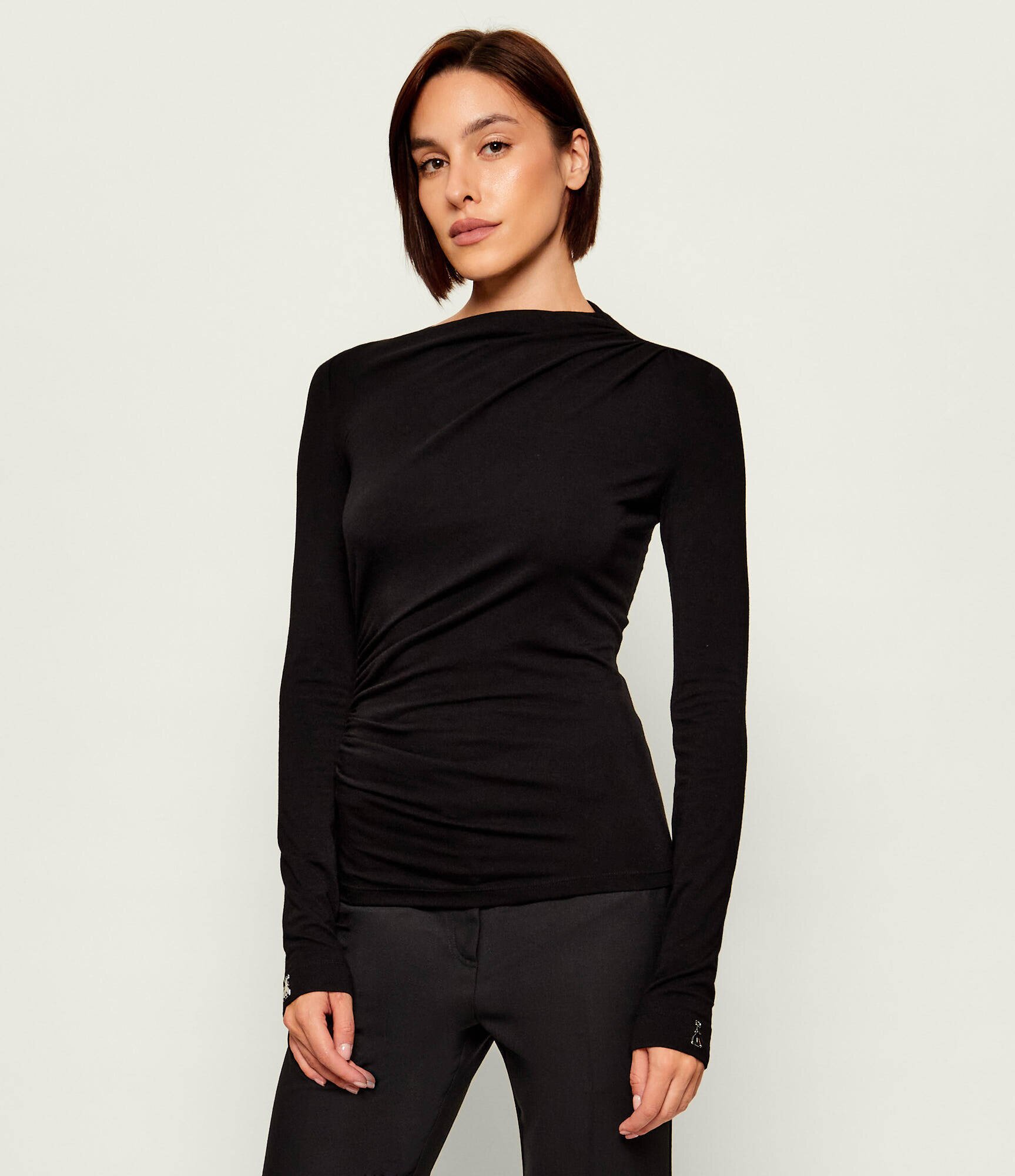 Patrizia Pepe Bluză | Slim Fit cu adaos de lână