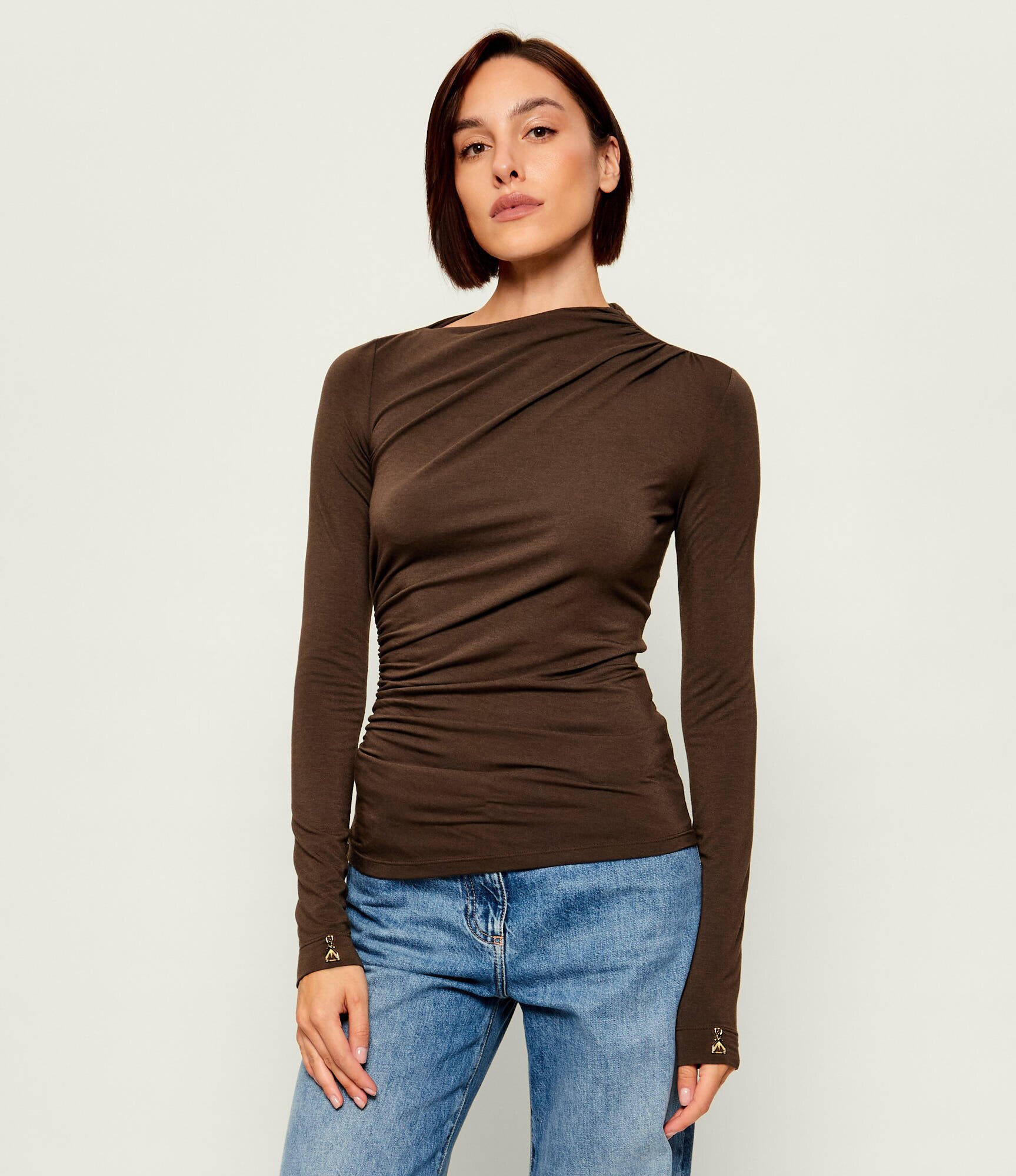 Patrizia Pepe Bluză | Slim Fit cu adaos de lână