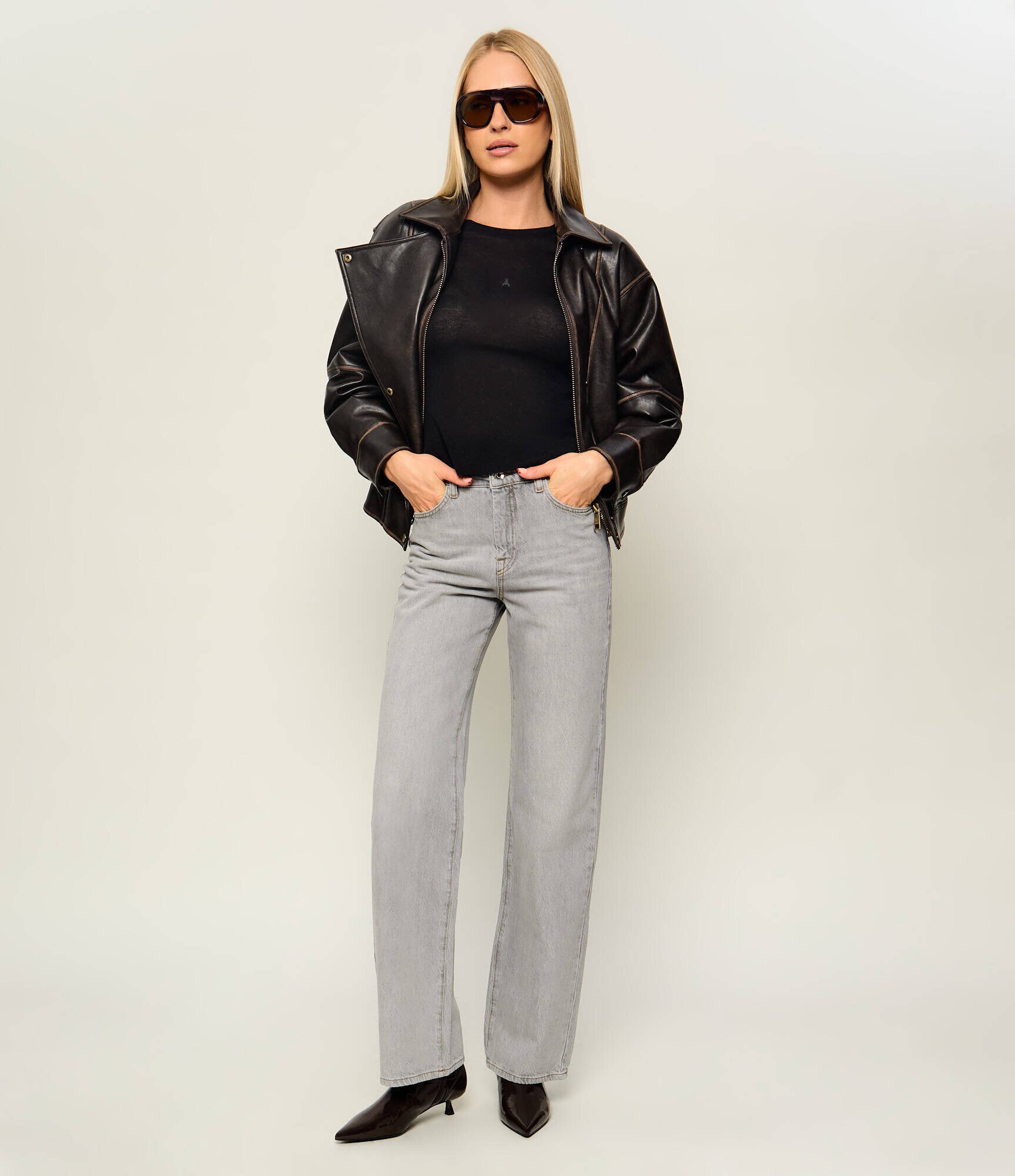Patrizia Pepe Bluză | Slim Fit | cu adaos de mătase și cașmir