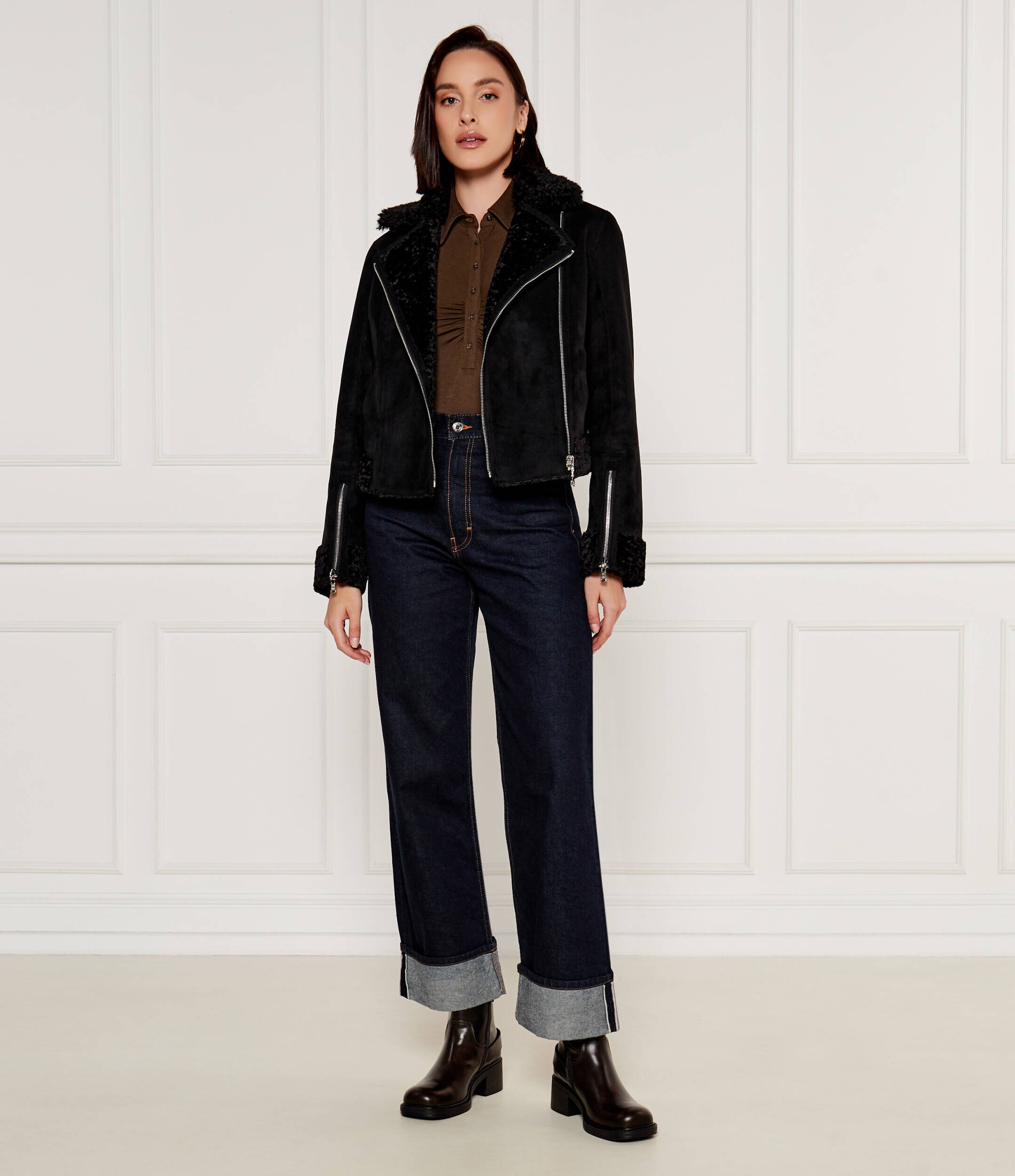 Patrizia Pepe Cu două fețe geacă | Cropped Fit