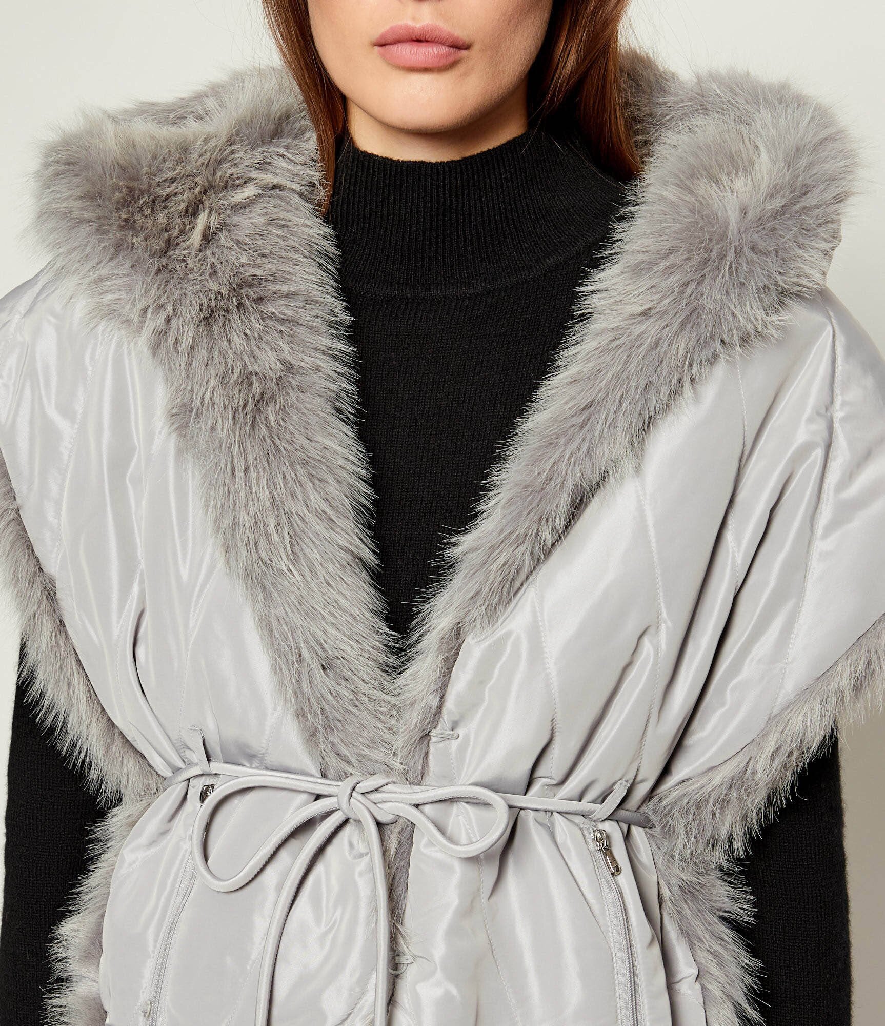 Patrizia Pepe Cu două fețe poncho | Loose fit