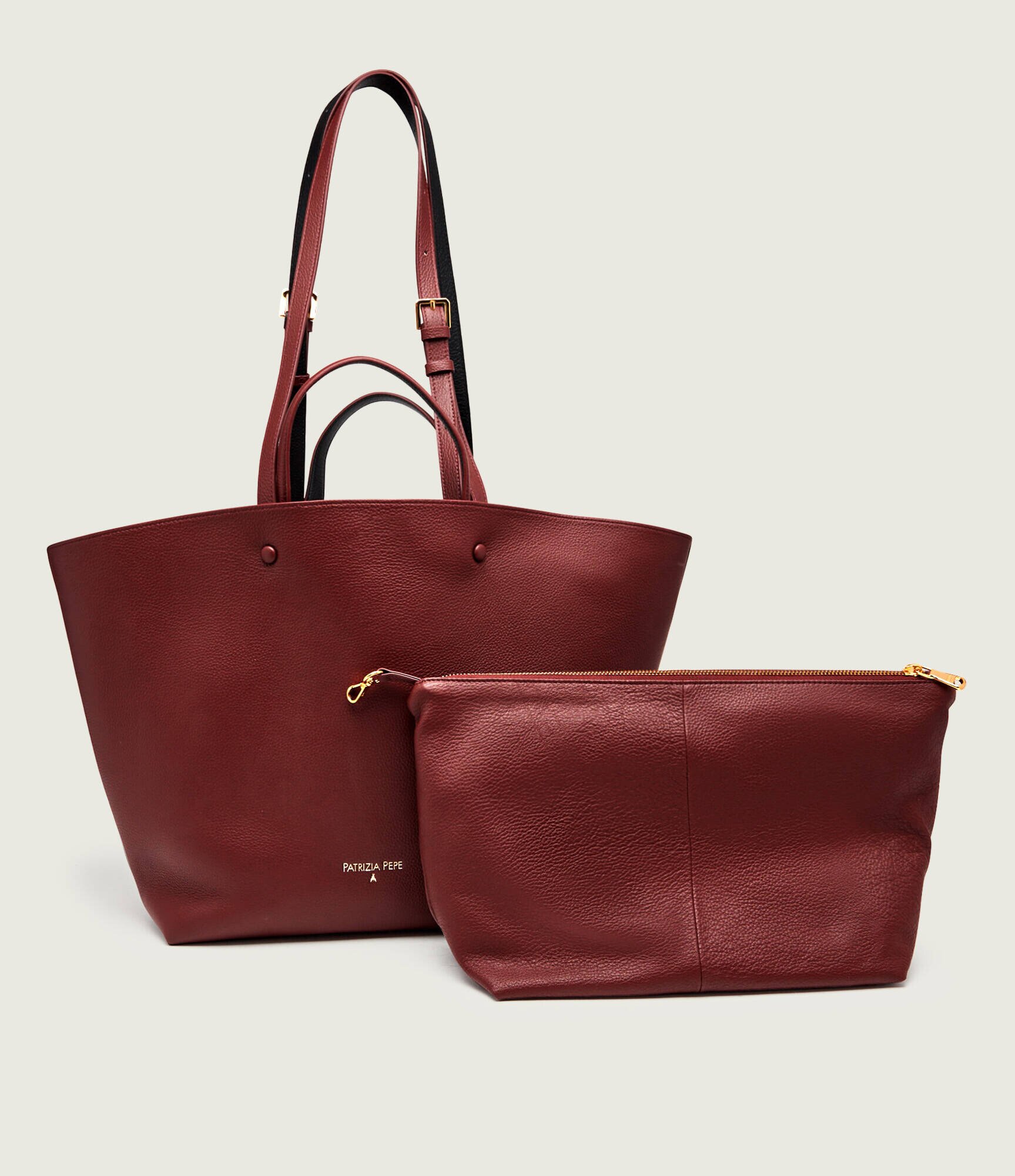 Patrizia Pepe De piele geantă shopper + borsetă Complete
