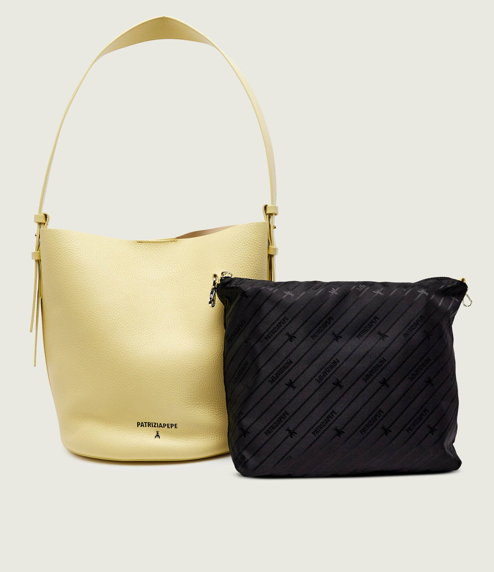 Patrizia Pepe De piele geantă tip sac + borsetă