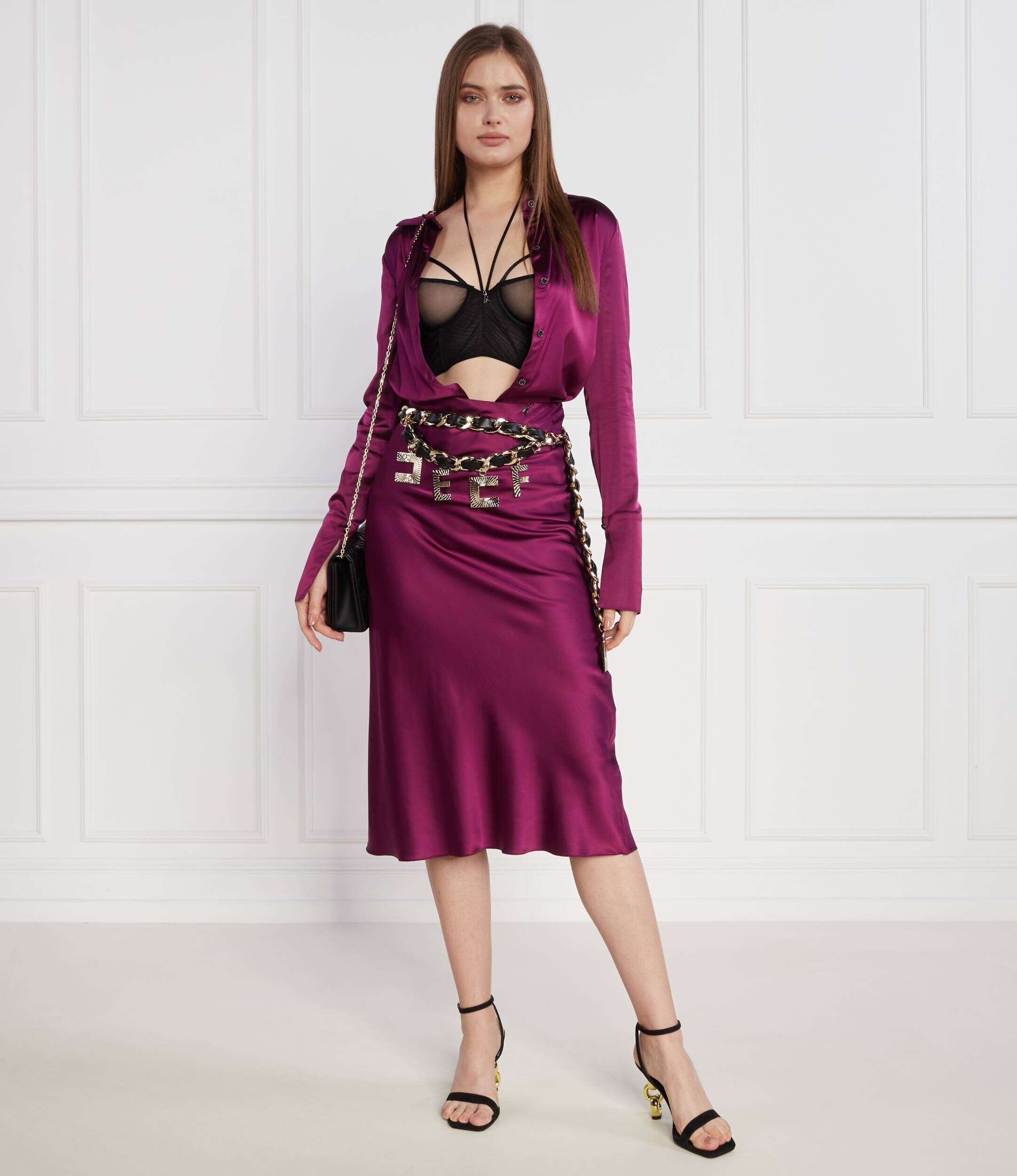 Patrizia Pepe De satin fustă