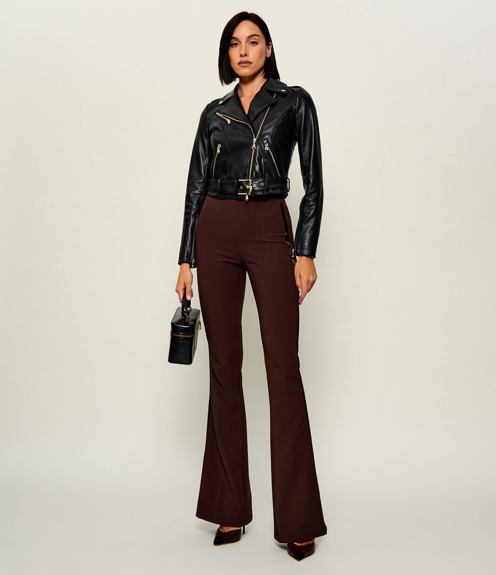 Patrizia Pepe Geacă de piele | Cropped Fit