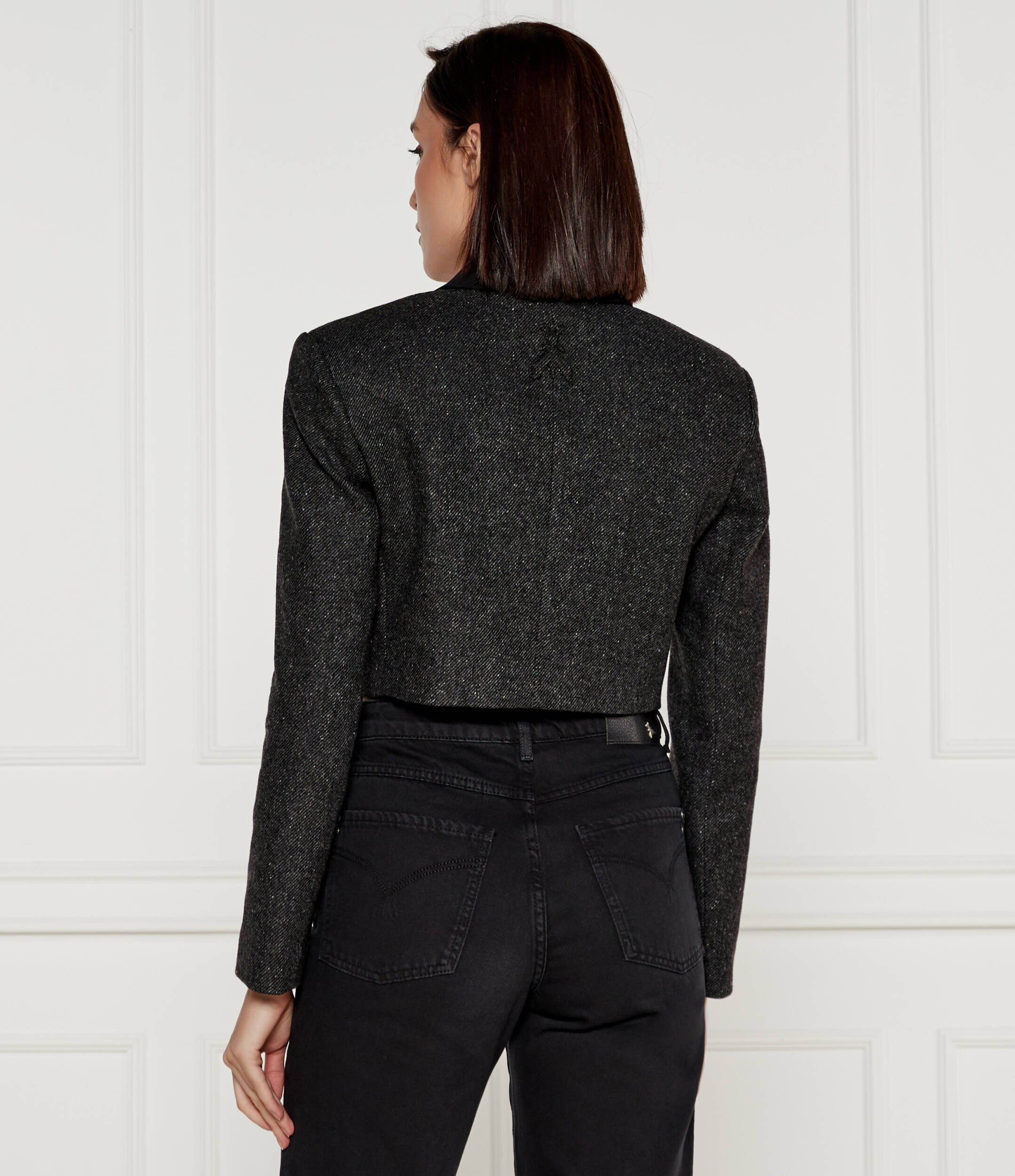 Patrizia Pepe Jachetă | Cropped Fit cu adaos de lână