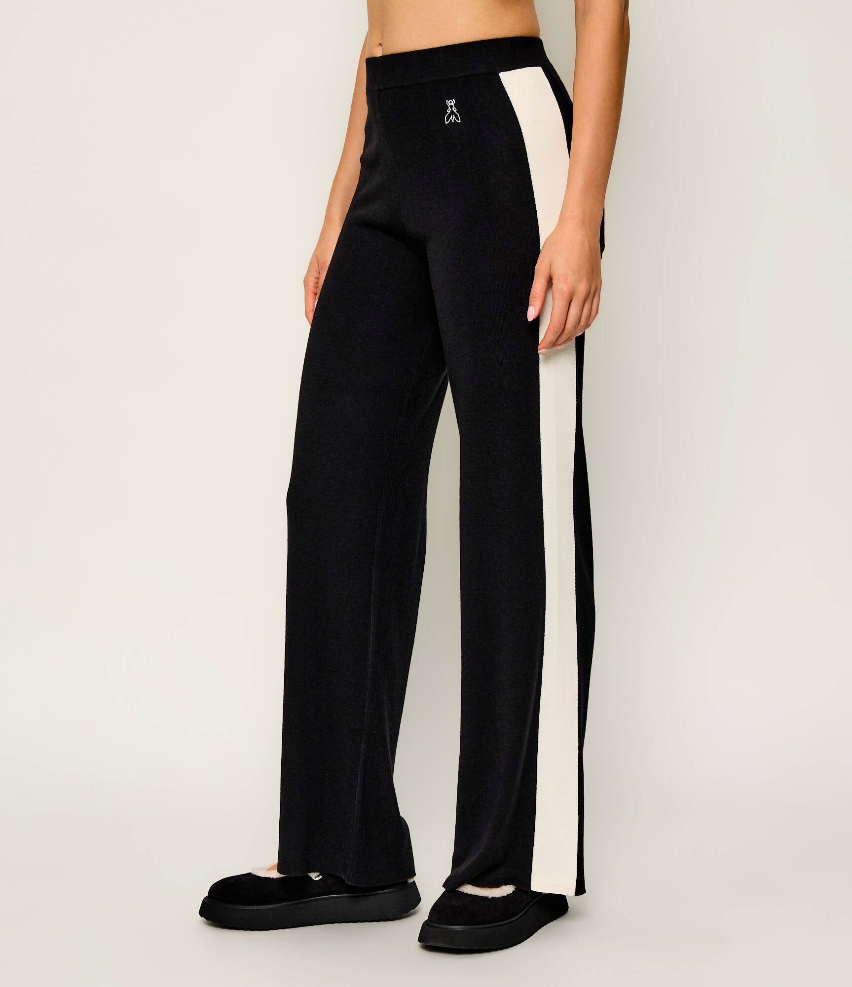 Patrizia Pepe Pantaloni de tricot | flare fit cu adaos de lână