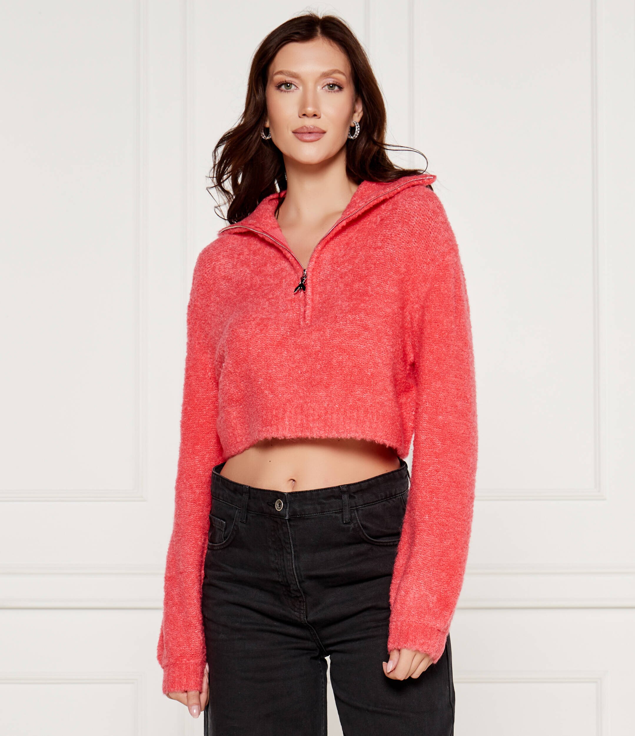 Patrizia Pepe Pulover | Cropped Fit cu adaos de lână