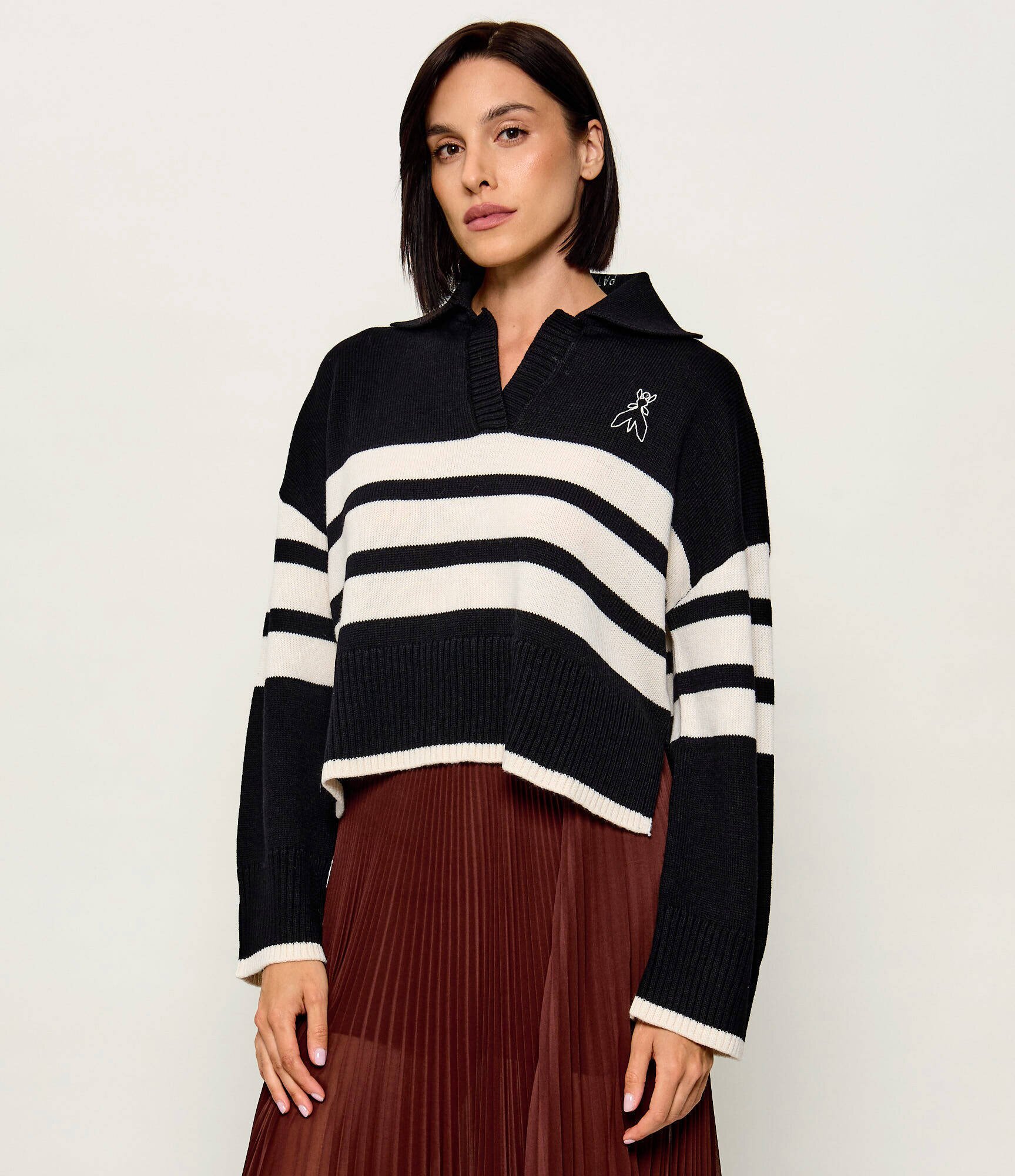 Patrizia Pepe Pulover | Relaxed fit cu adaos de lână