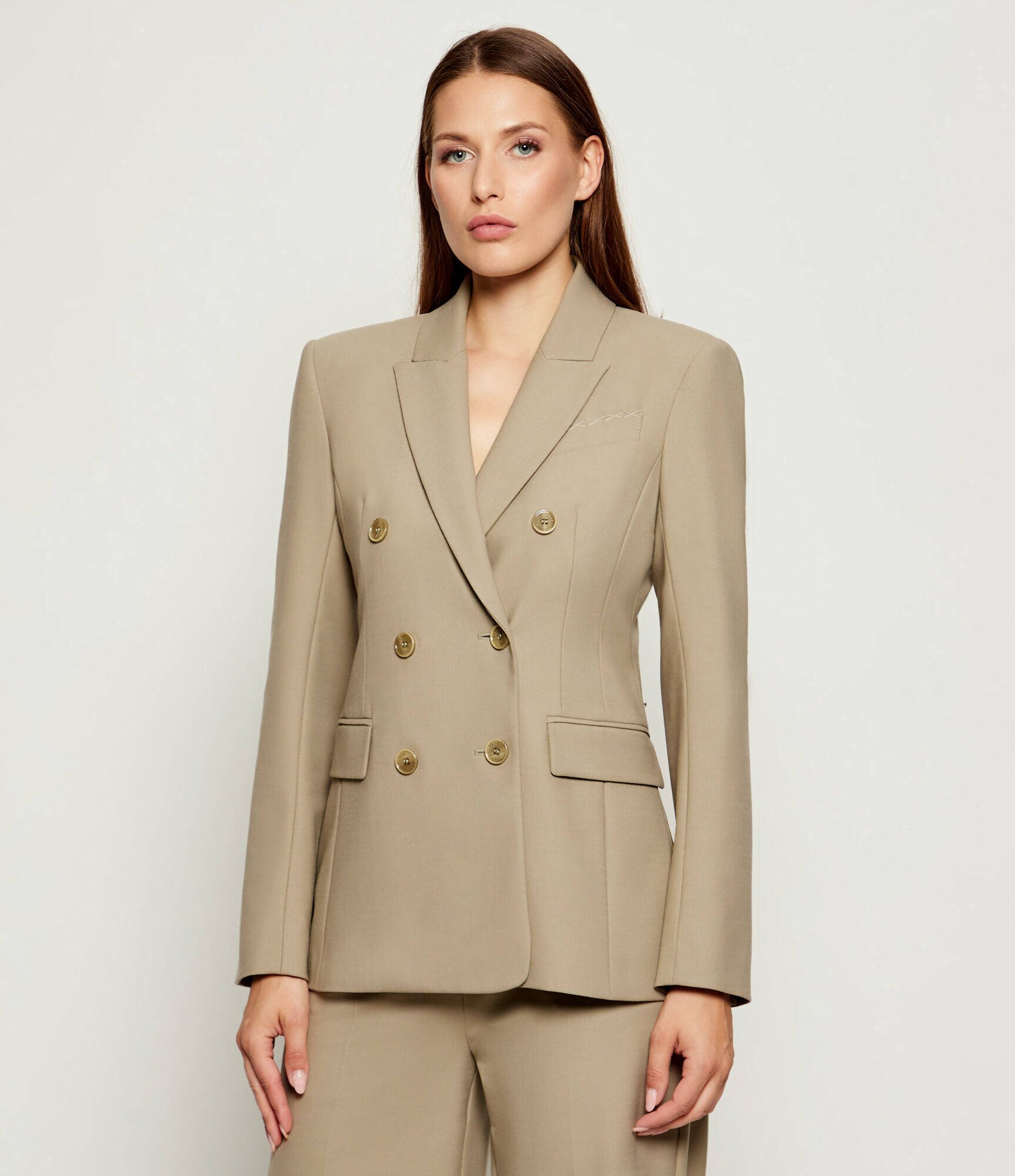 Patrizia Pepe Sacou | Slim Fit cu adaos de lână