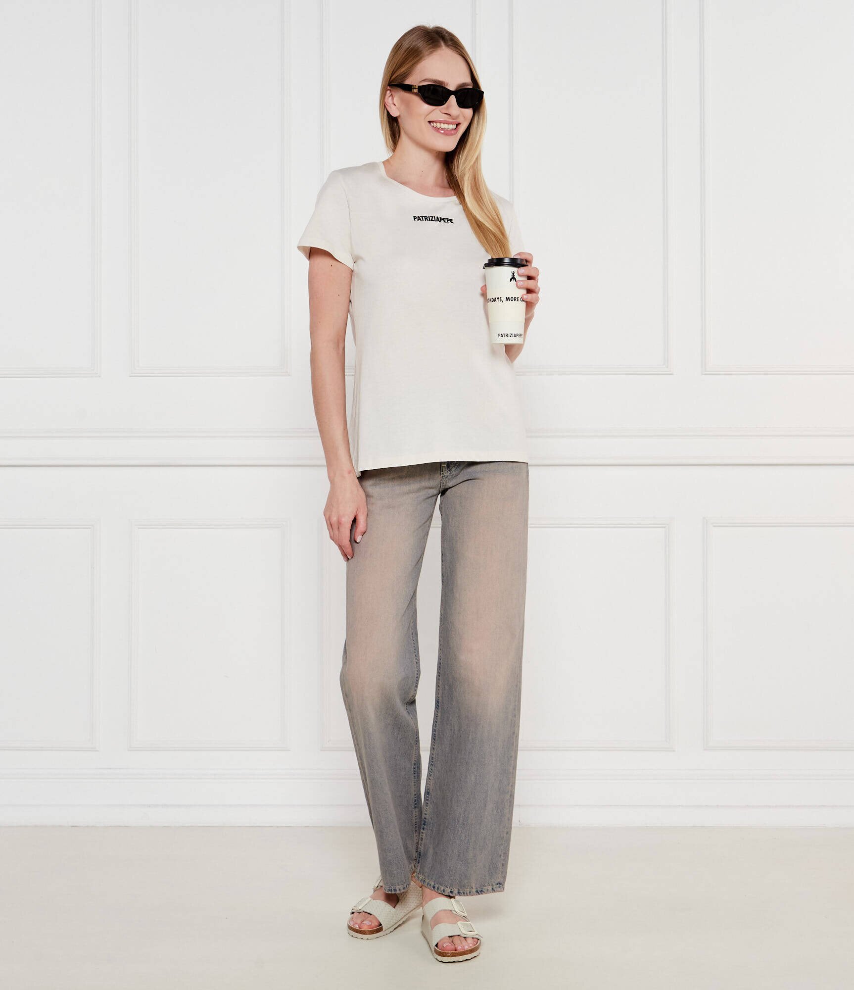 Patrizia Pepe Tricou + eșarfă | Regular Fit