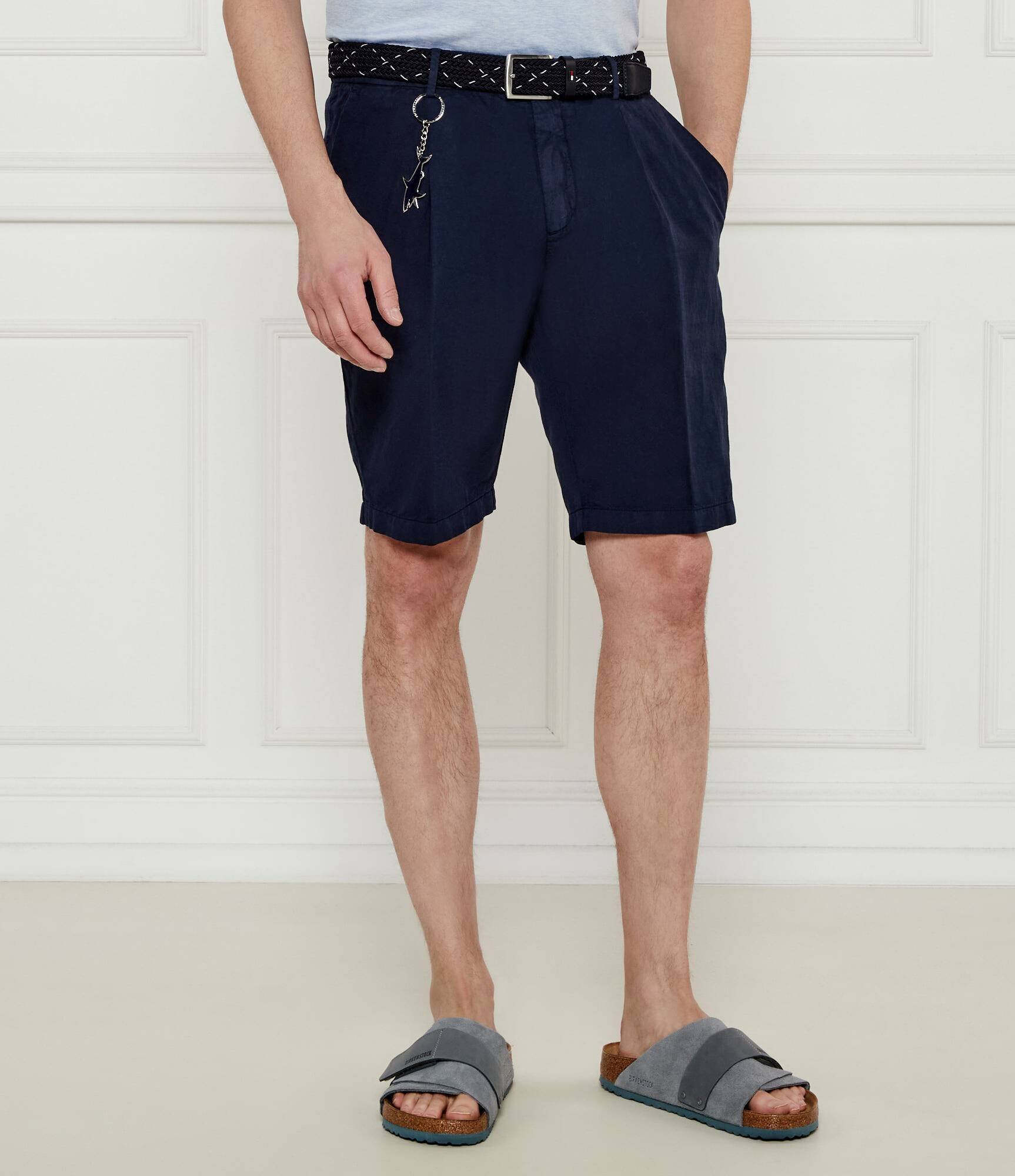 PAUL&SHARK Pantaloni scurți chino | regular fit | cu adaos de in