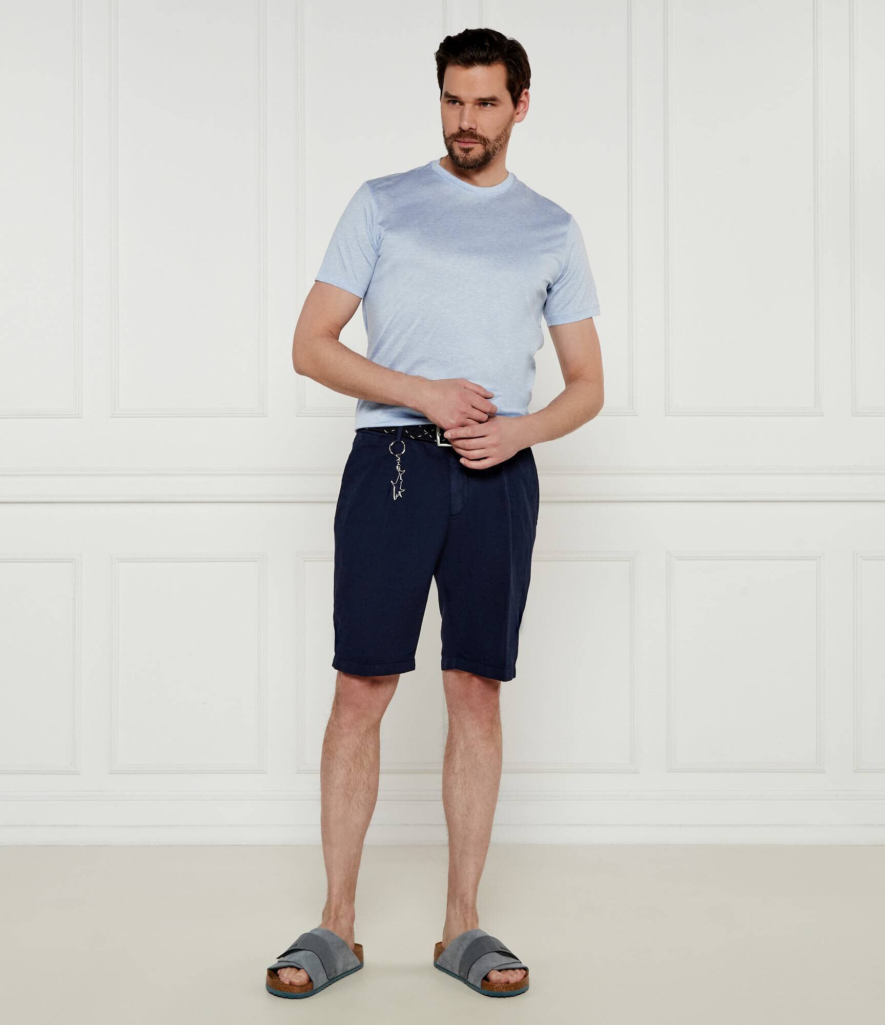 PAUL&SHARK Pantaloni scurți chino | regular fit | cu adaos de in