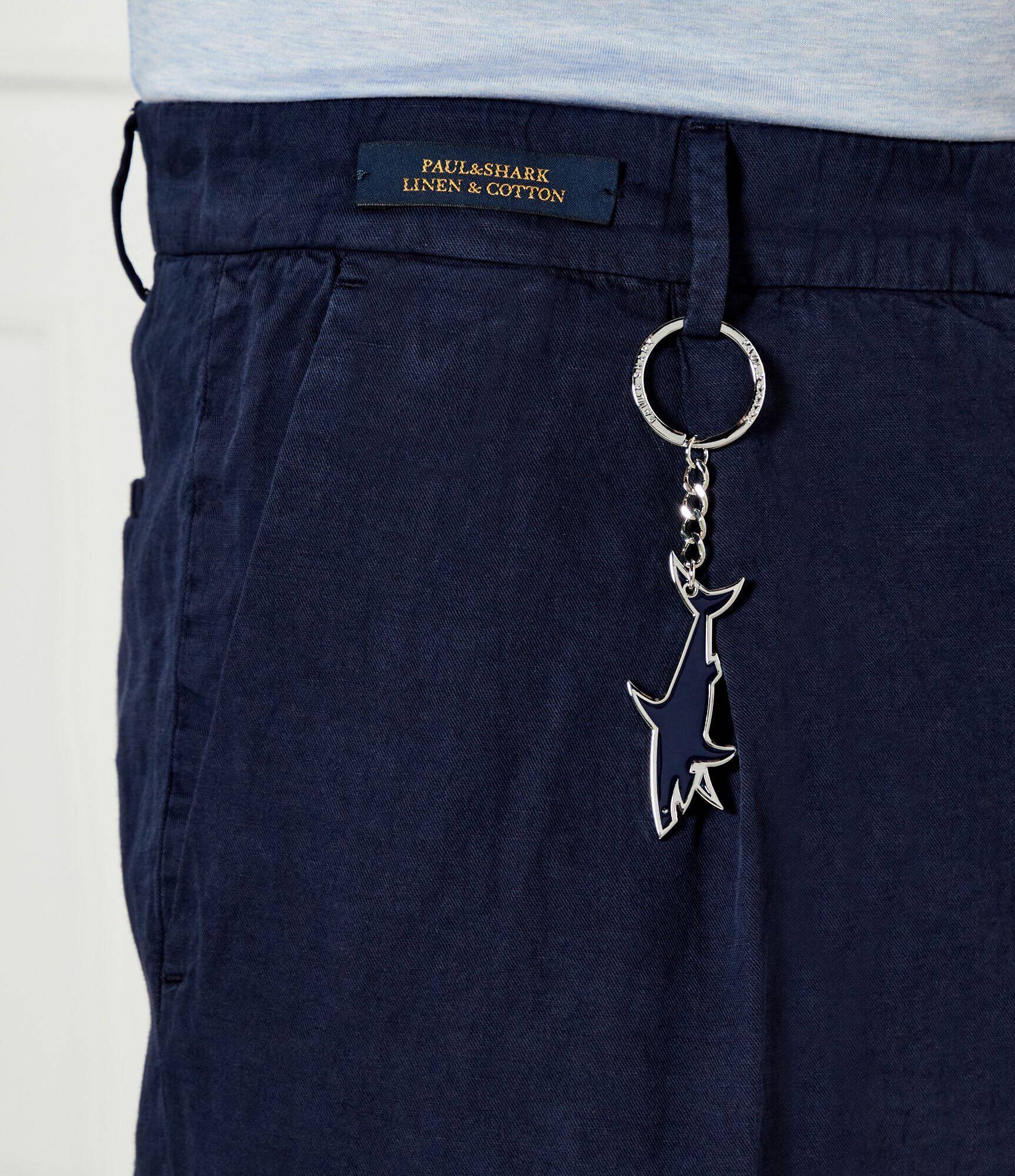 PAUL&SHARK Pantaloni scurți chino | regular fit | cu adaos de in