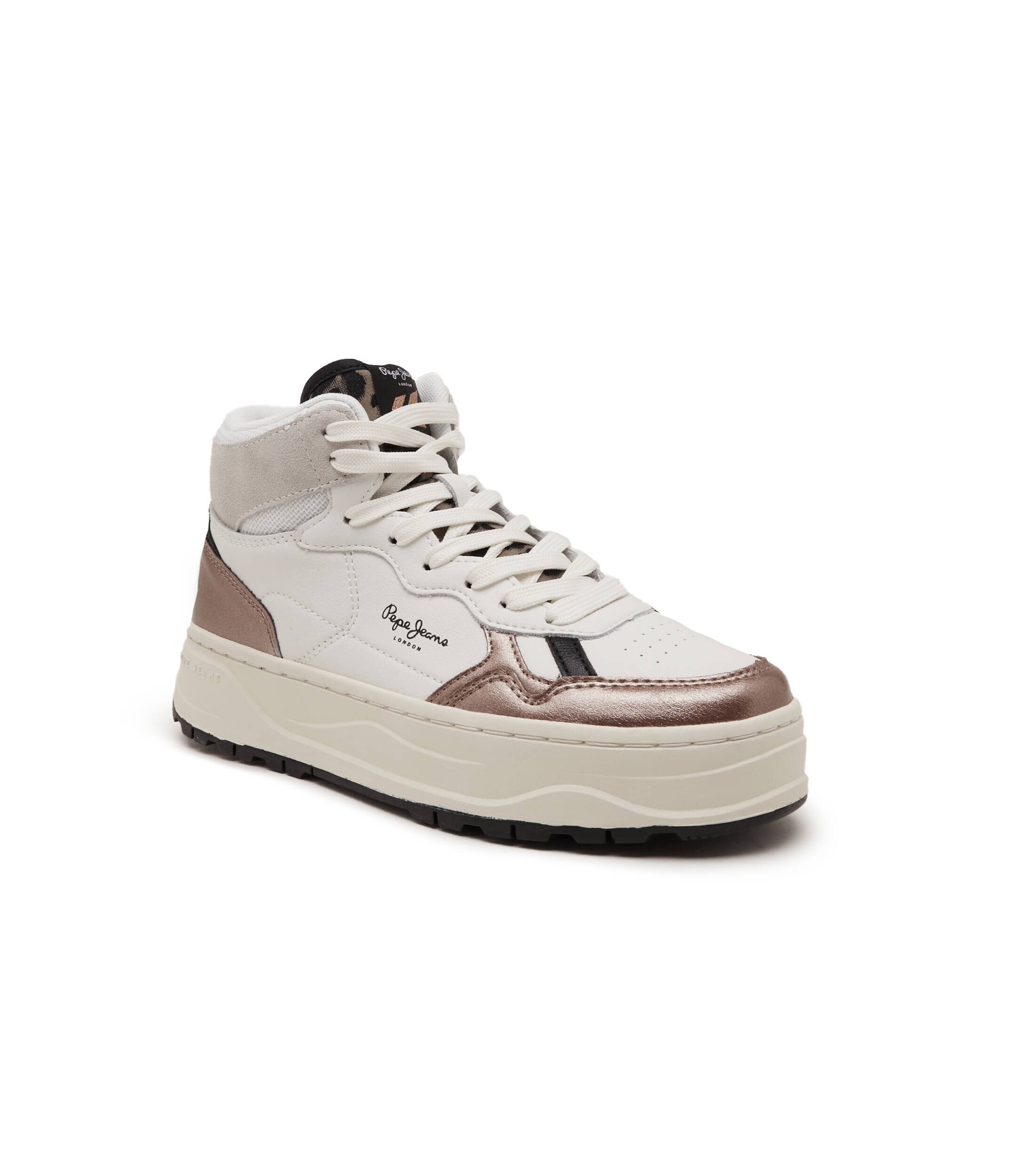 Pepe Jeans London Sneakers Kore Basket cu adaos de piele