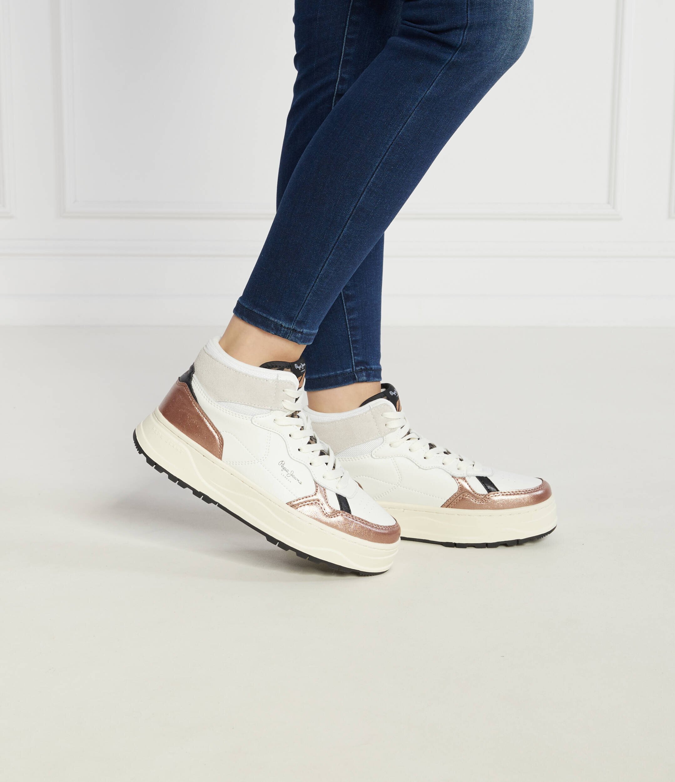 Pepe Jeans London Sneakers Kore Basket cu adaos de piele