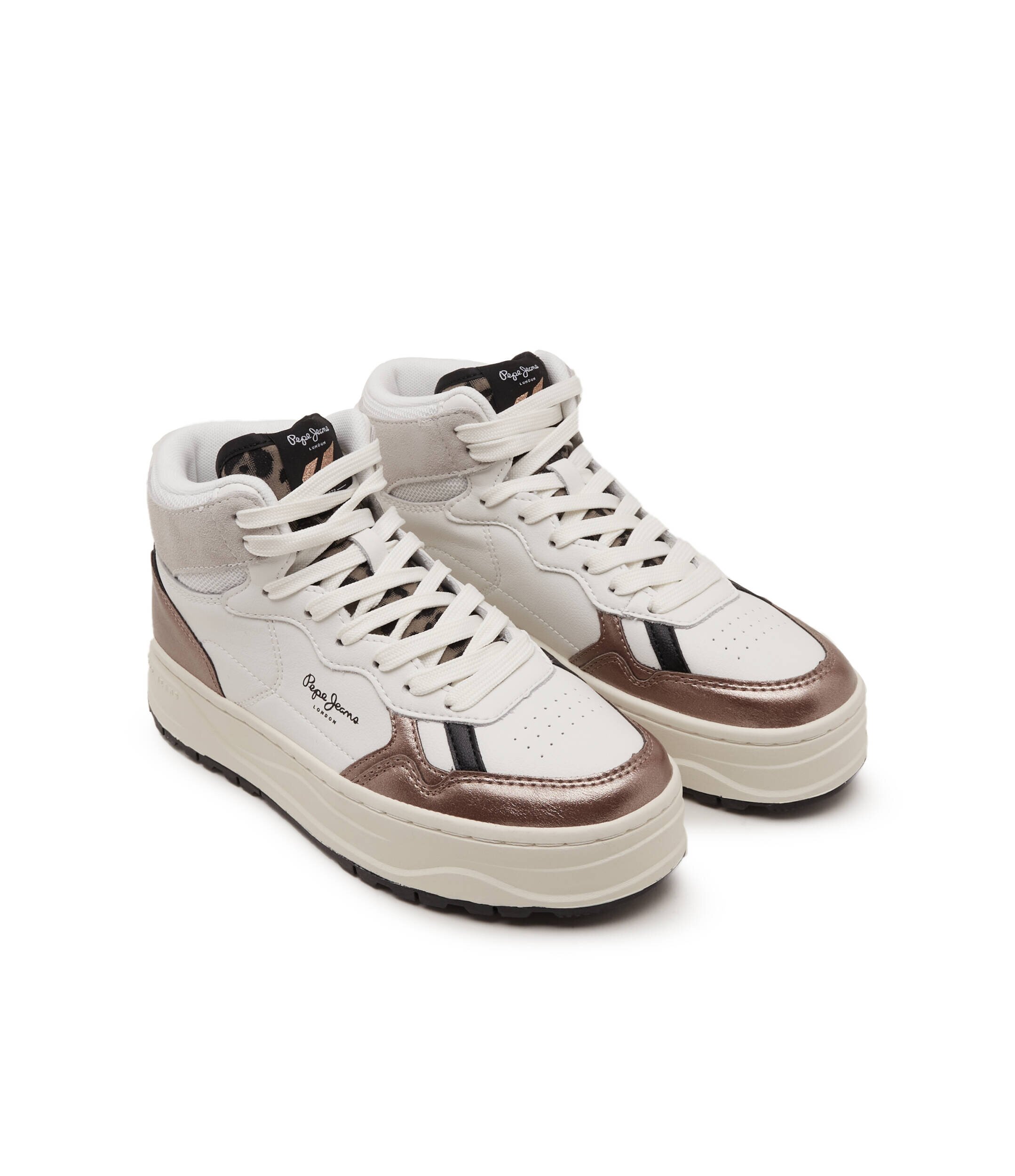 Pepe Jeans London Sneakers Kore Basket cu adaos de piele