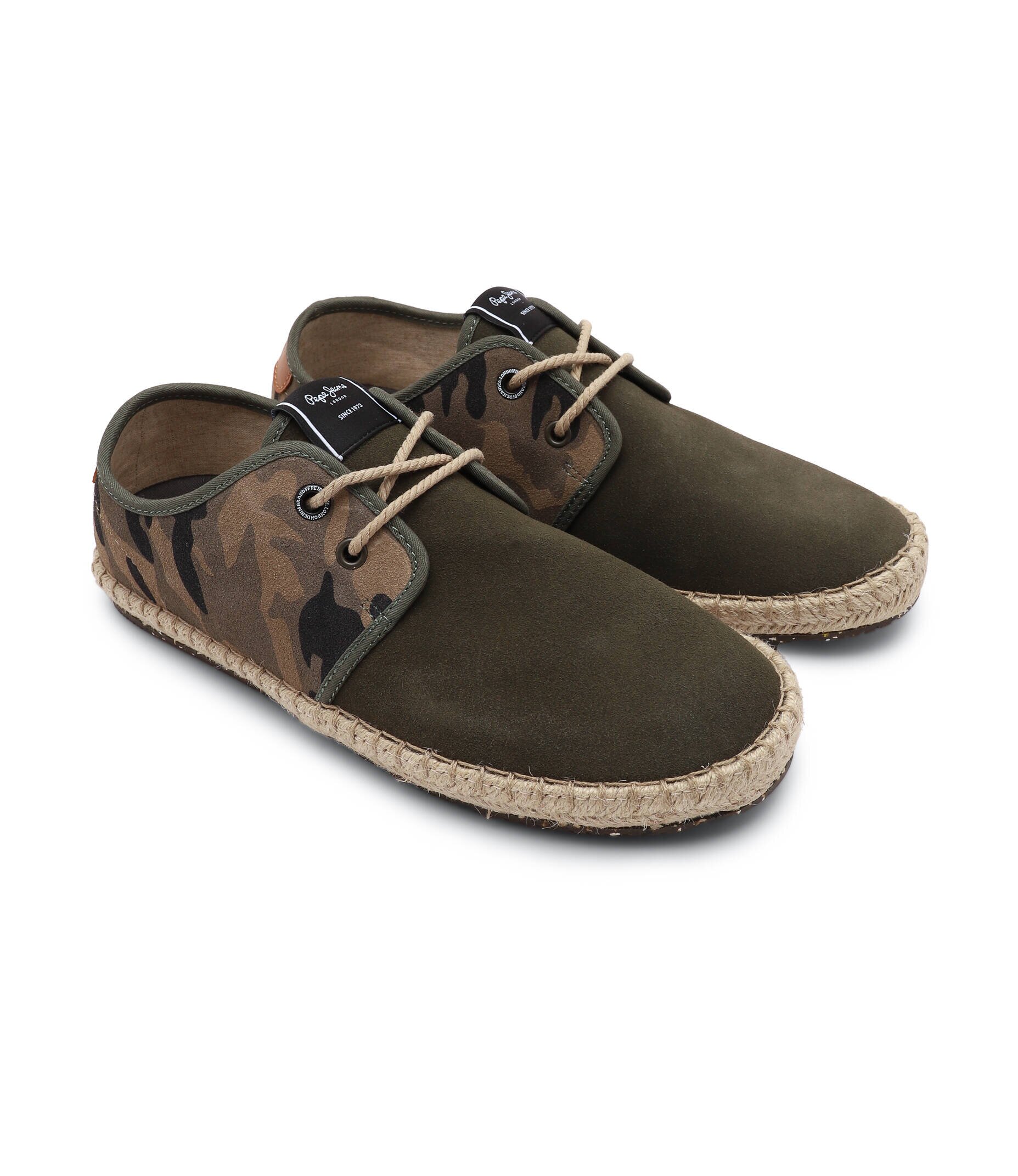 Pepe Jeans London Teniși TOURIST CLAIC CAMO cu adaos de piele