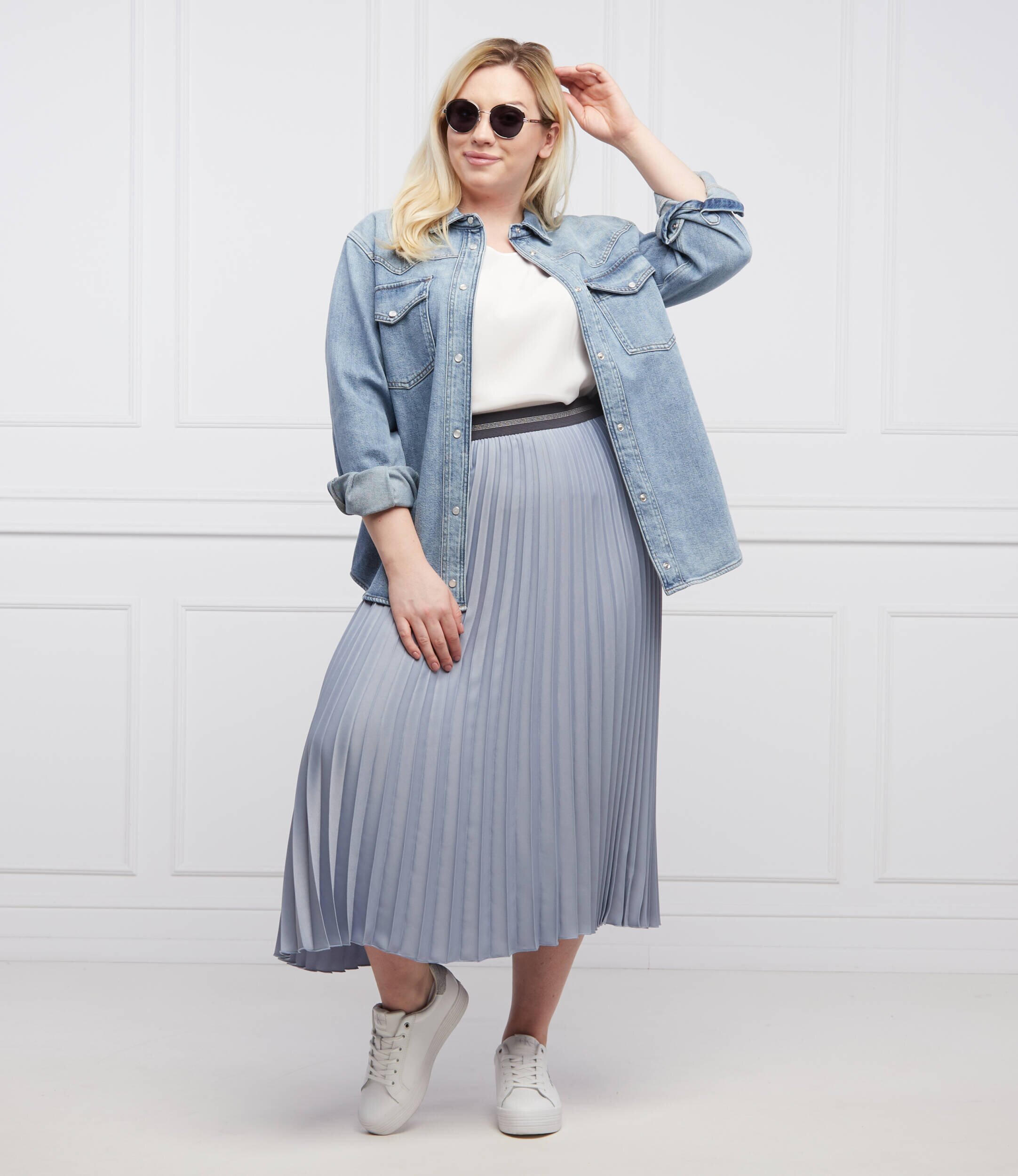 PERSONA BY MARINA RINALDI Cămașă FARRO Plus size | Regular Fit | denim