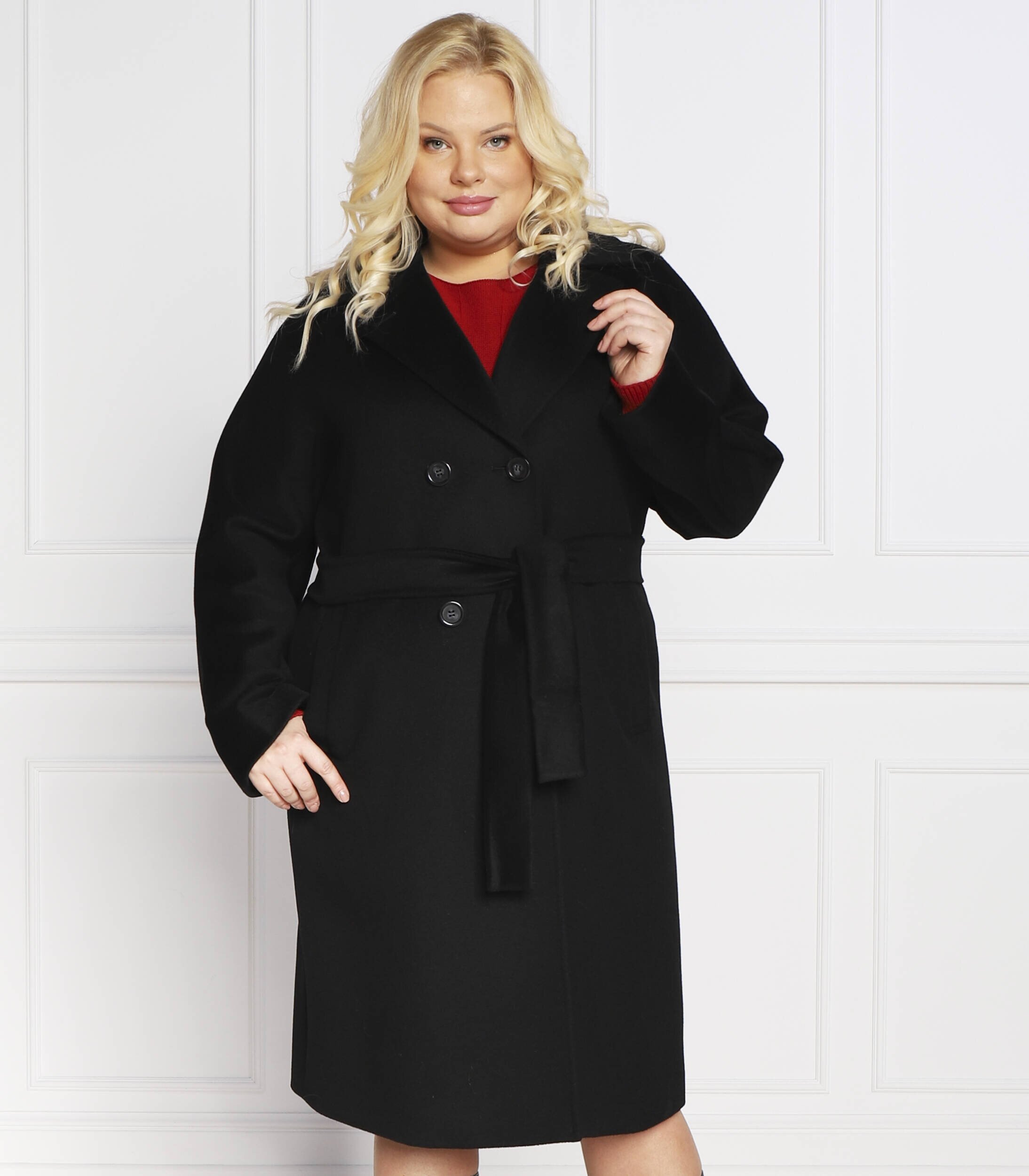 PERSONA BY MARINA RINALDI de lână palton tarina plus size